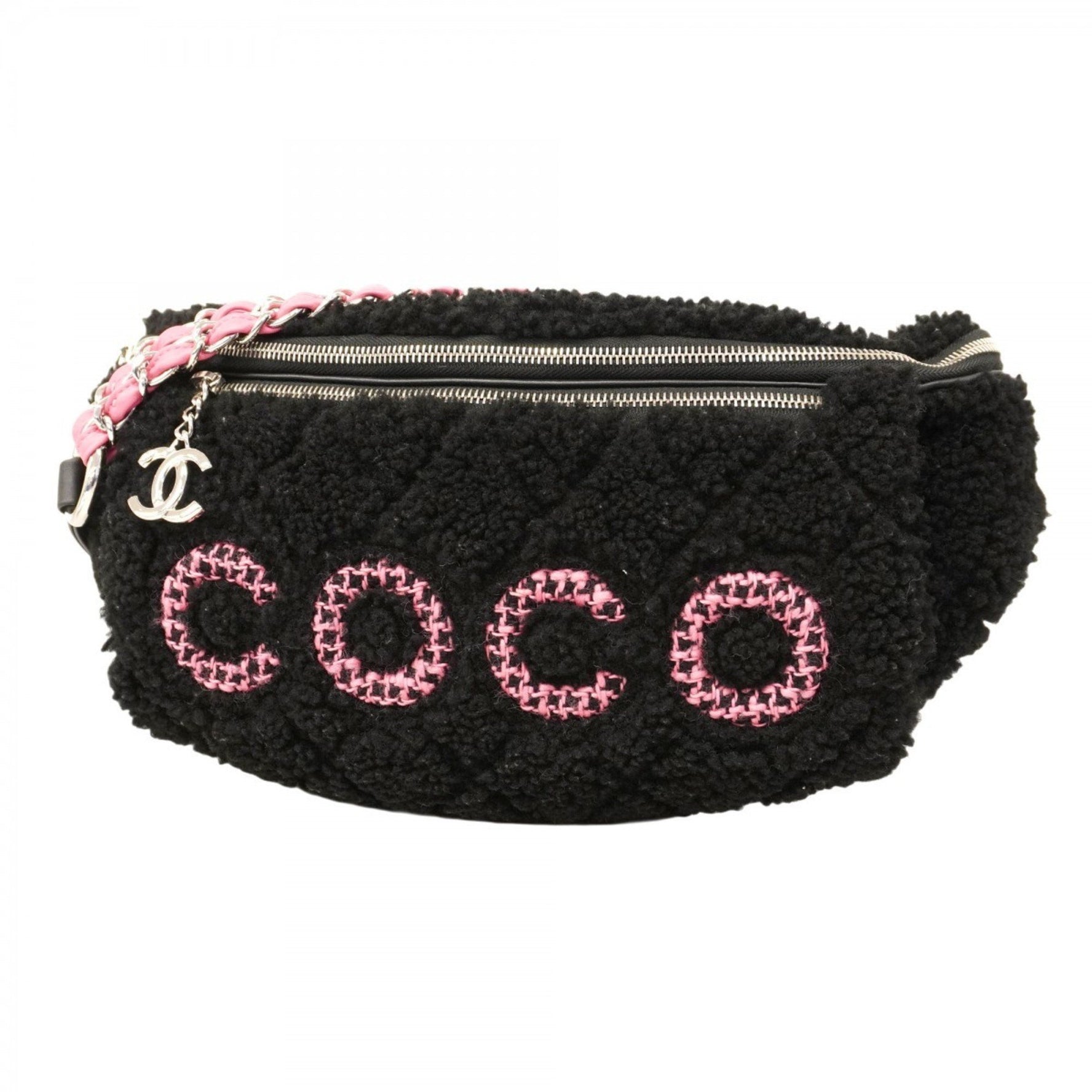 Chanel Waist Bag Chain Shoulder Coconneige Sheepskin