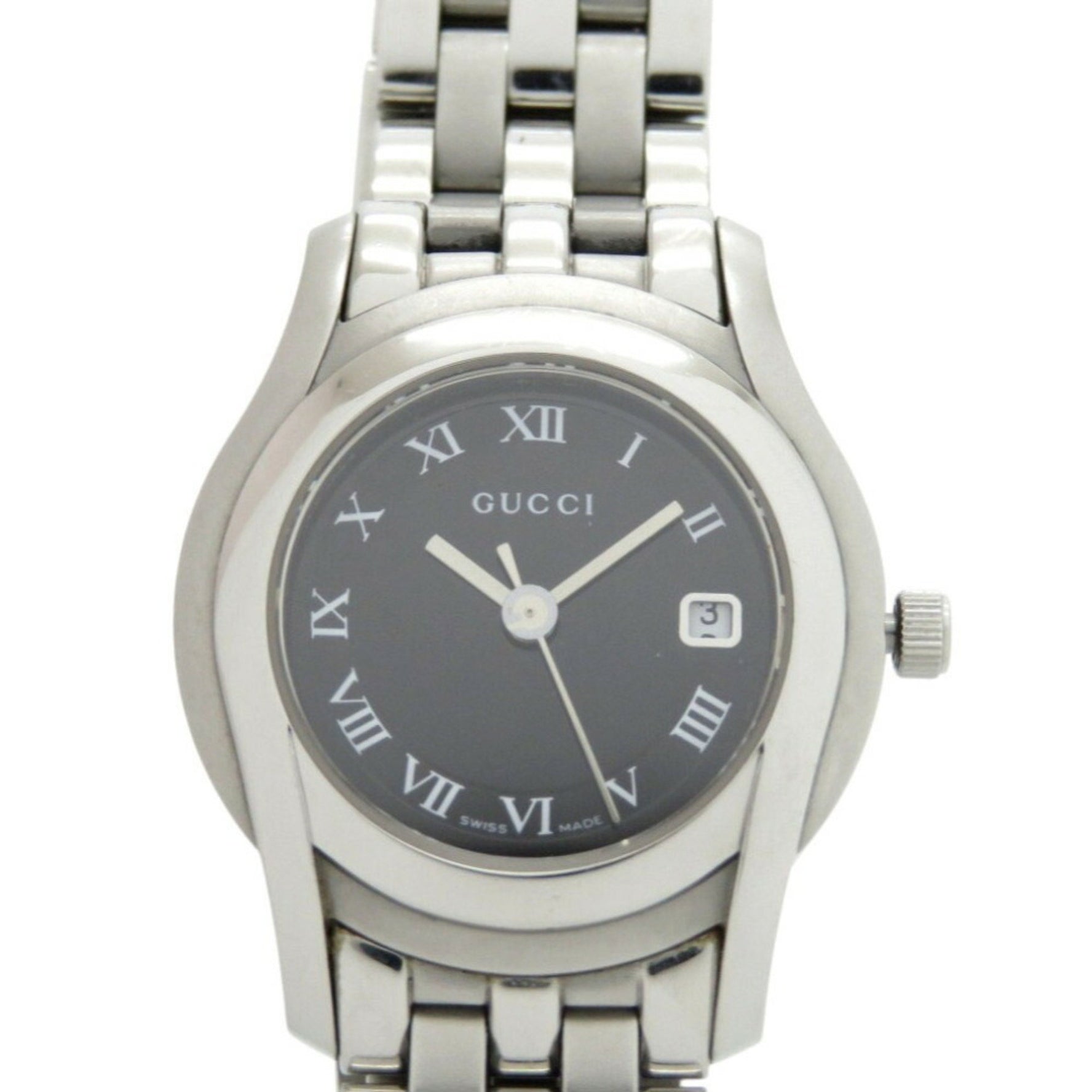 Gucci 5500L Stainless Steel Black and Silver Quartz Watch with Dial 1492GUCCI