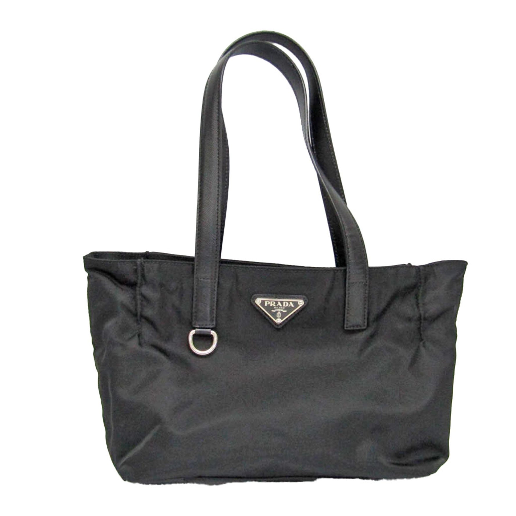 Prada Women's Leather,Nylon Handbag Black