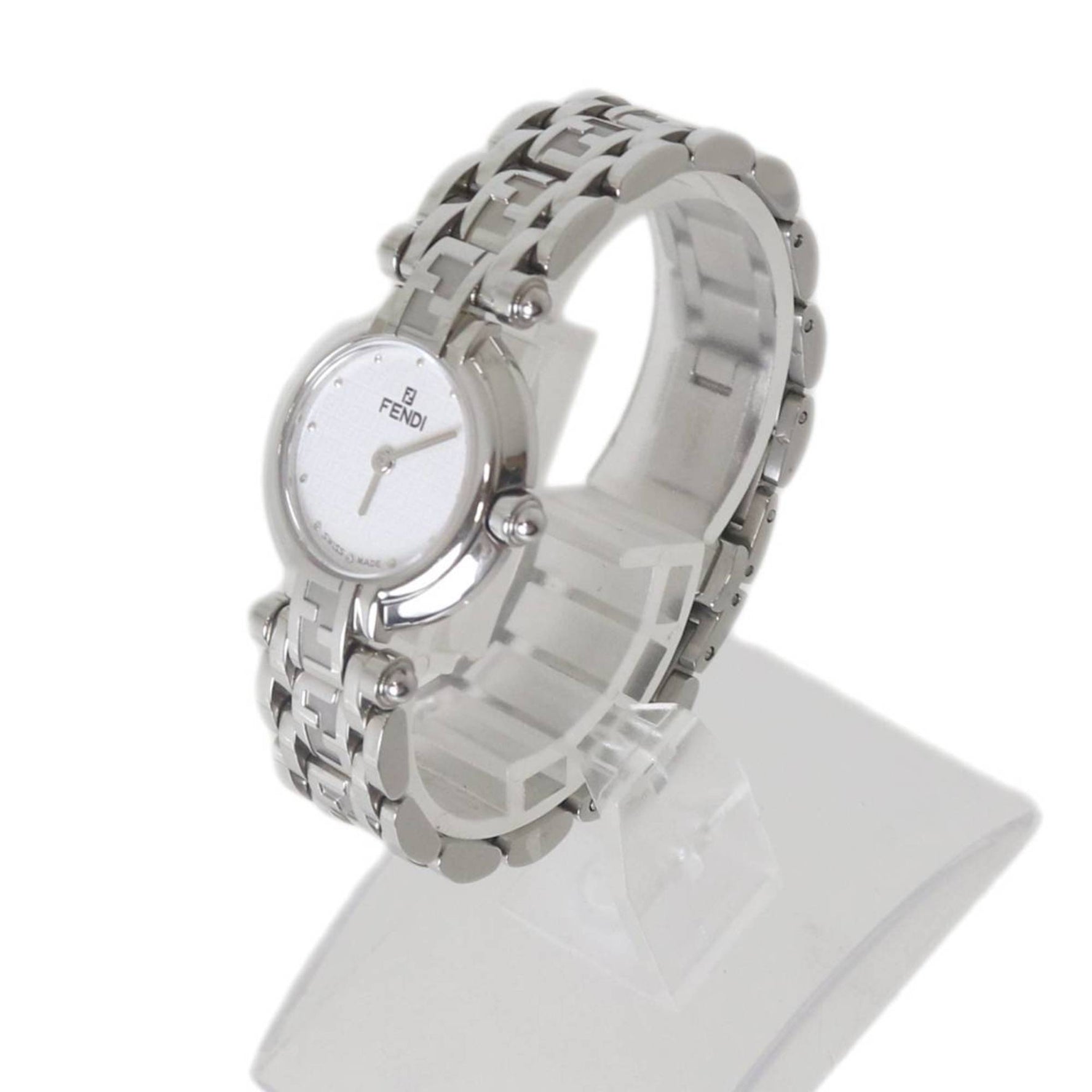FENDI Women's Watch 750L Stainless Steel, White Dial, Quartz Movement