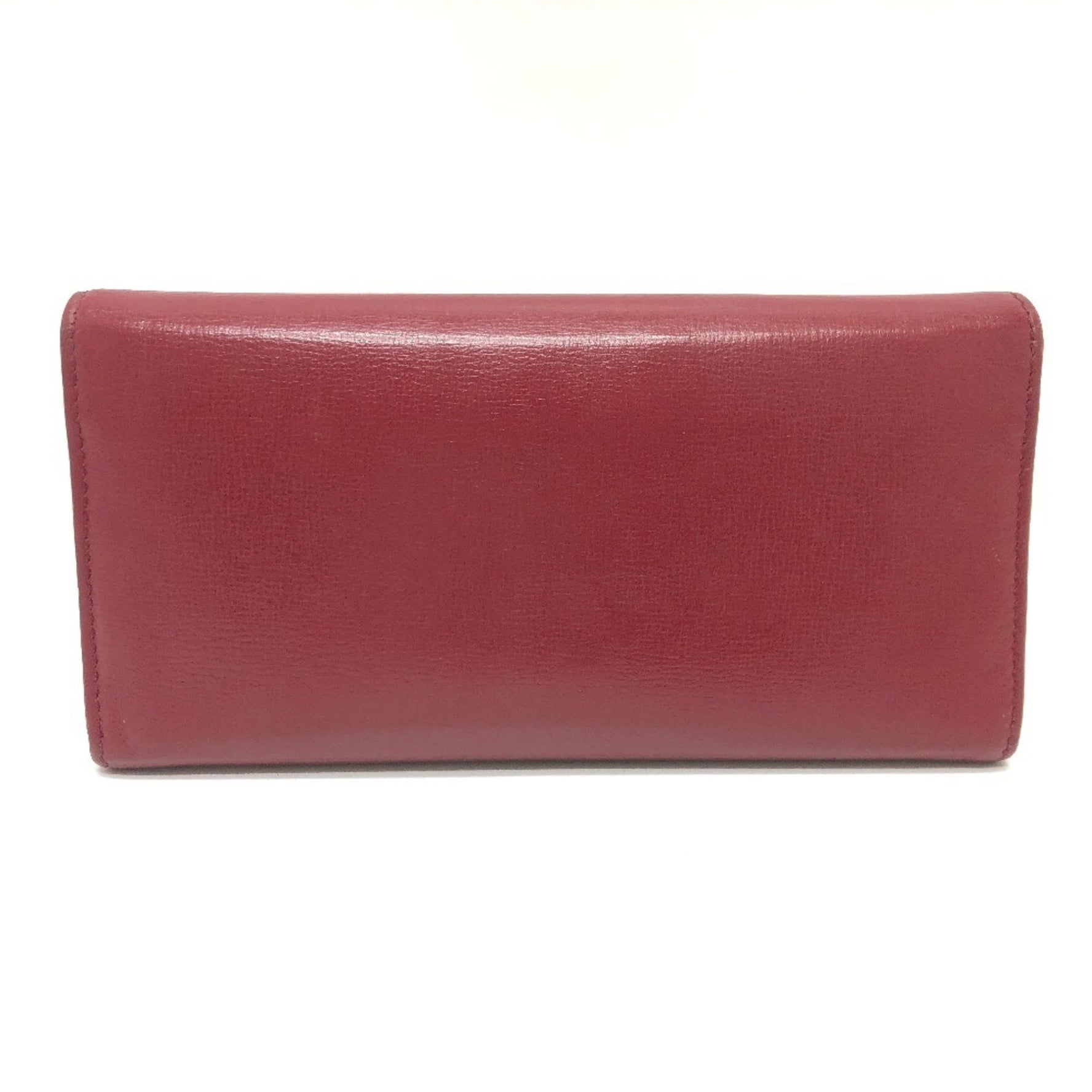 GUCCI Marina Interlocking G Long Wallet, Leather, Bifold Red