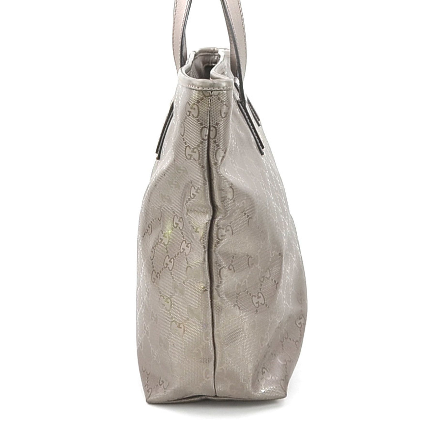 GUCCI Handbag GG Imprime Leather Metallic Brown Men's