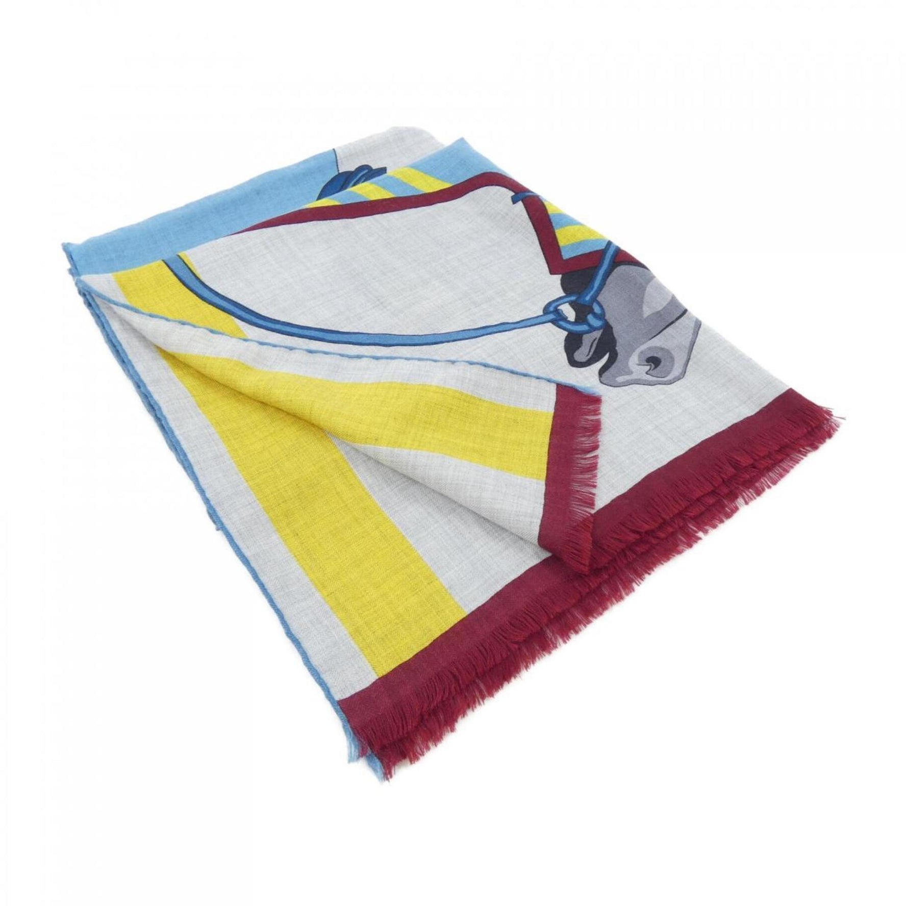 Hermès HERMES CHEVAL A LA COUVERTUR Rectangle Scarf/Stole