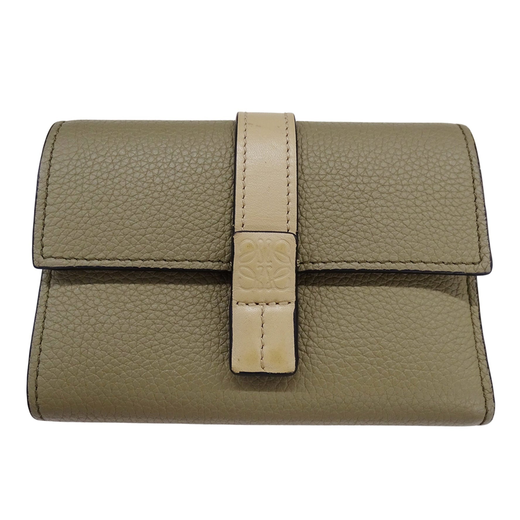 LOEWE Tri-fold Wallet in Soft Grain Calfskin, Vertical, Small, Compact