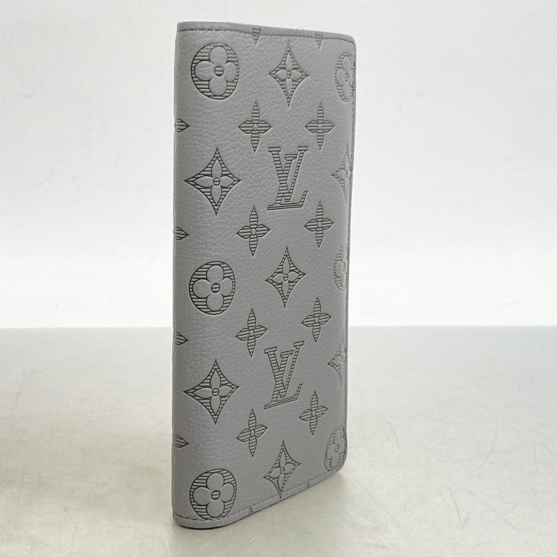 Louis Vuitton Monogram Shadow Portefeuille Brazza Long Wallet M81335 in Anthracite Gray for Men