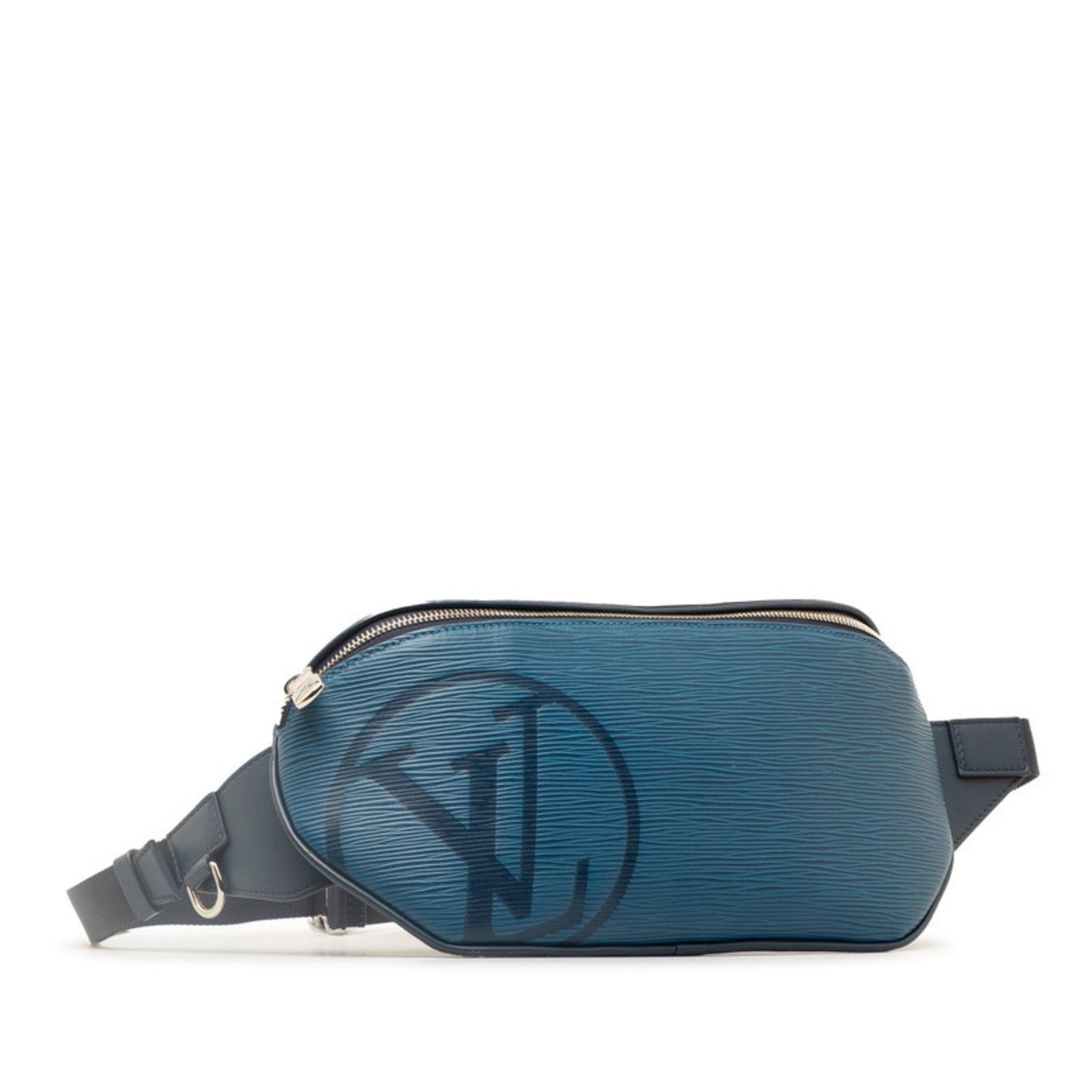 Louis Vuitton Epi Bum Bag LV Circle Waist Pouch Body Azure Blue Leather