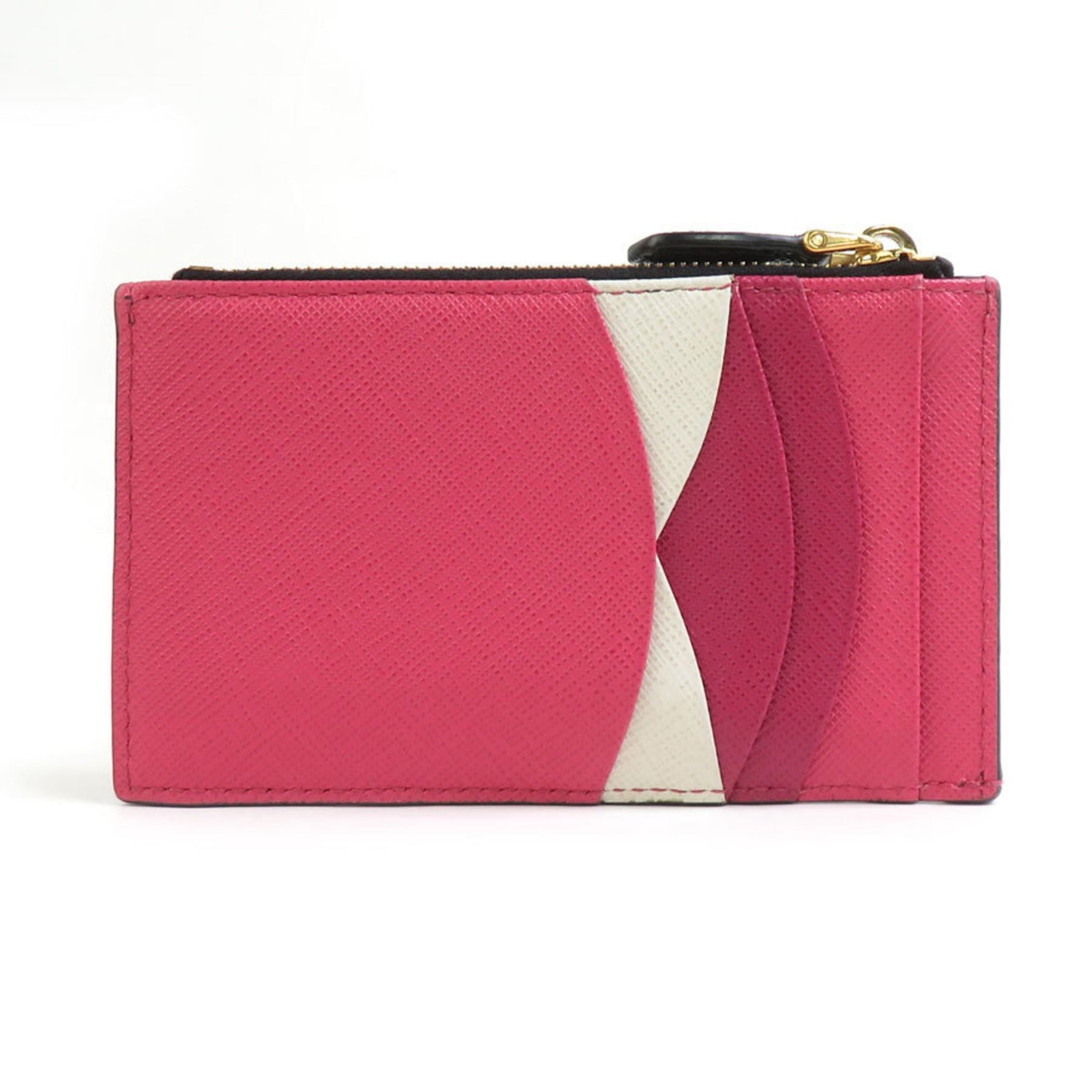 Prada PRADA Wallet/Coin Case Black/Pink Women's 56306j