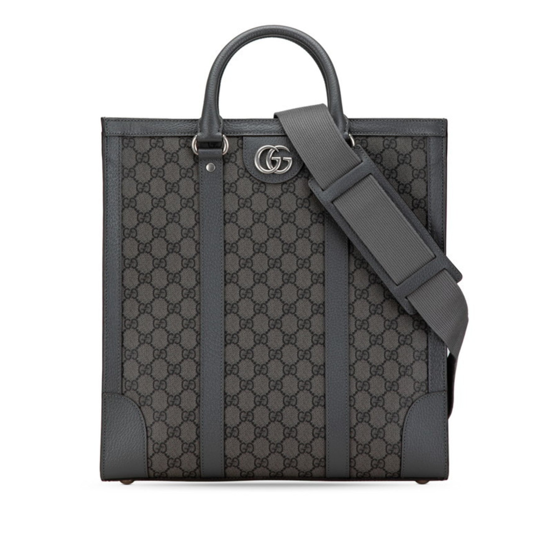 Gucci GG Supreme Ophidia Medium Handbag Shoulder Bag Grey PVC Leather Women's GUCCI