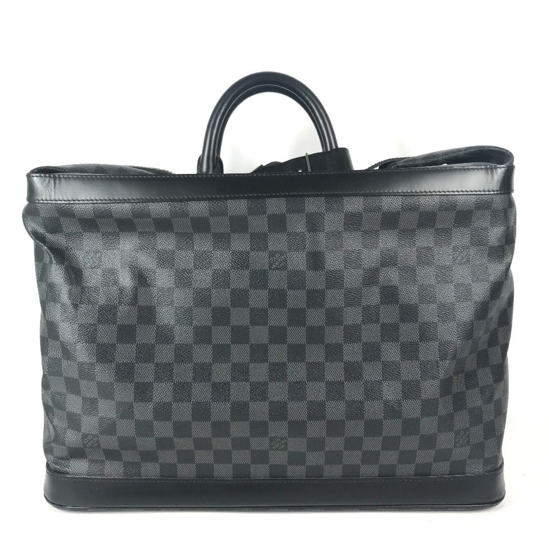 Louis Vuitton Damier Graphite Grimo Travel Bag Handbag Boston Canvas Men's