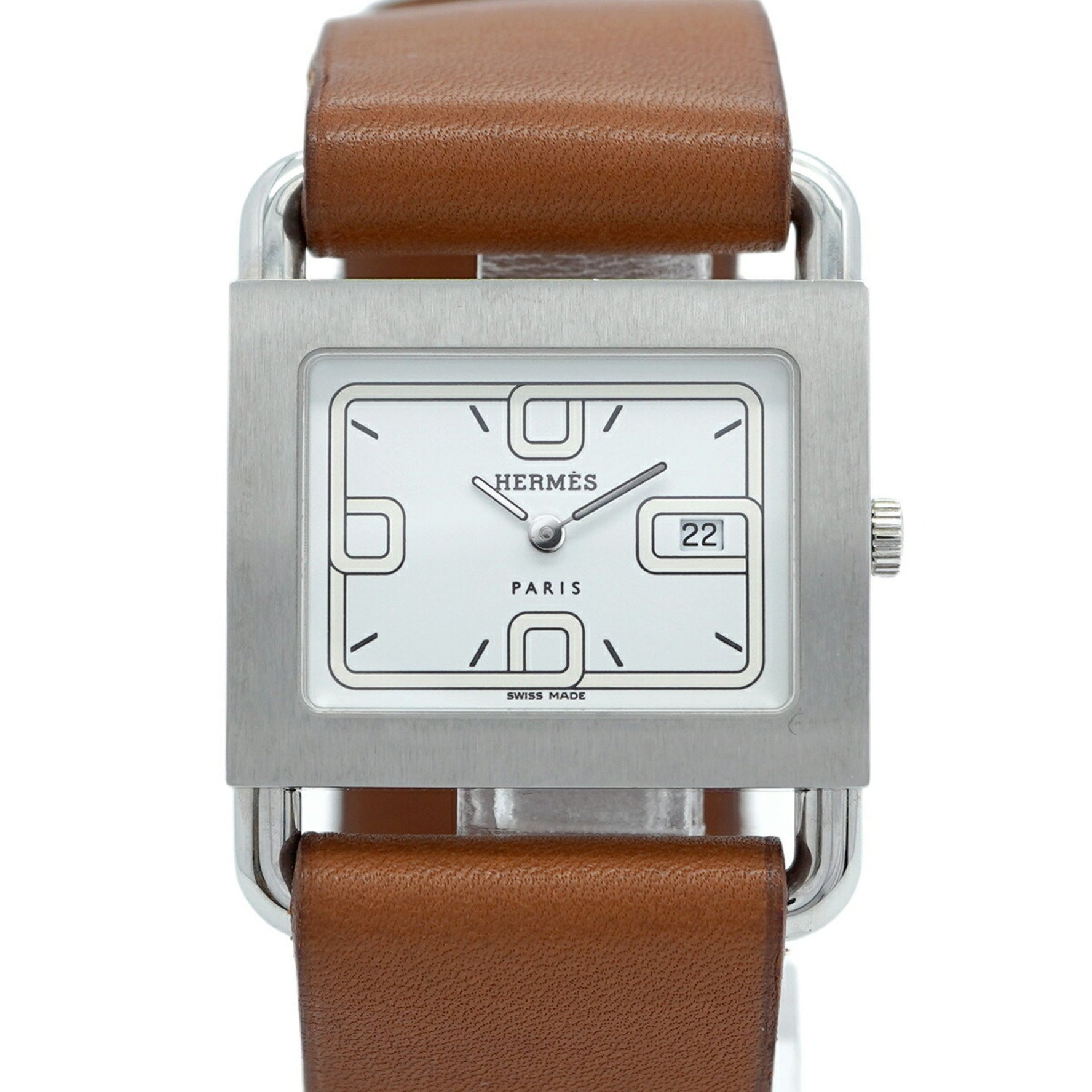 Hermès Barenia White Dial Watch
