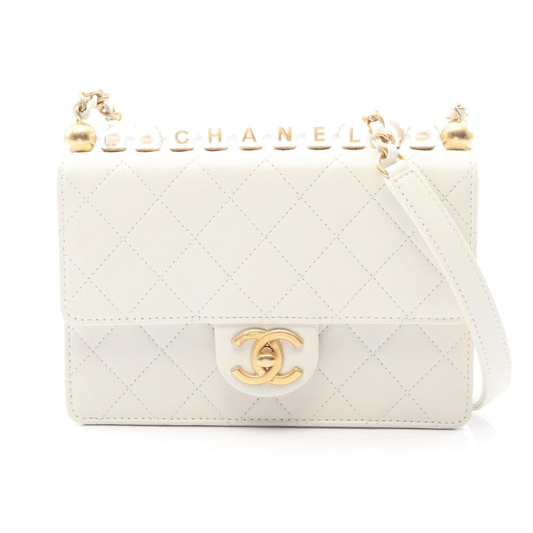 CHANEL Matelasse Shoulder Bag, Lambskin Leather