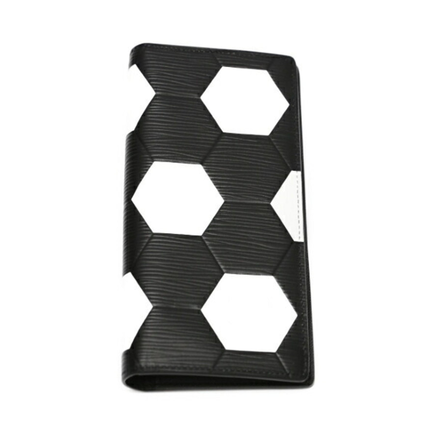 Louis Vuitton LOUIS VUITTON Long Wallet Portefeuille Brazza Epi Russia 2018 FIFA Leather M63294 Noir LV
