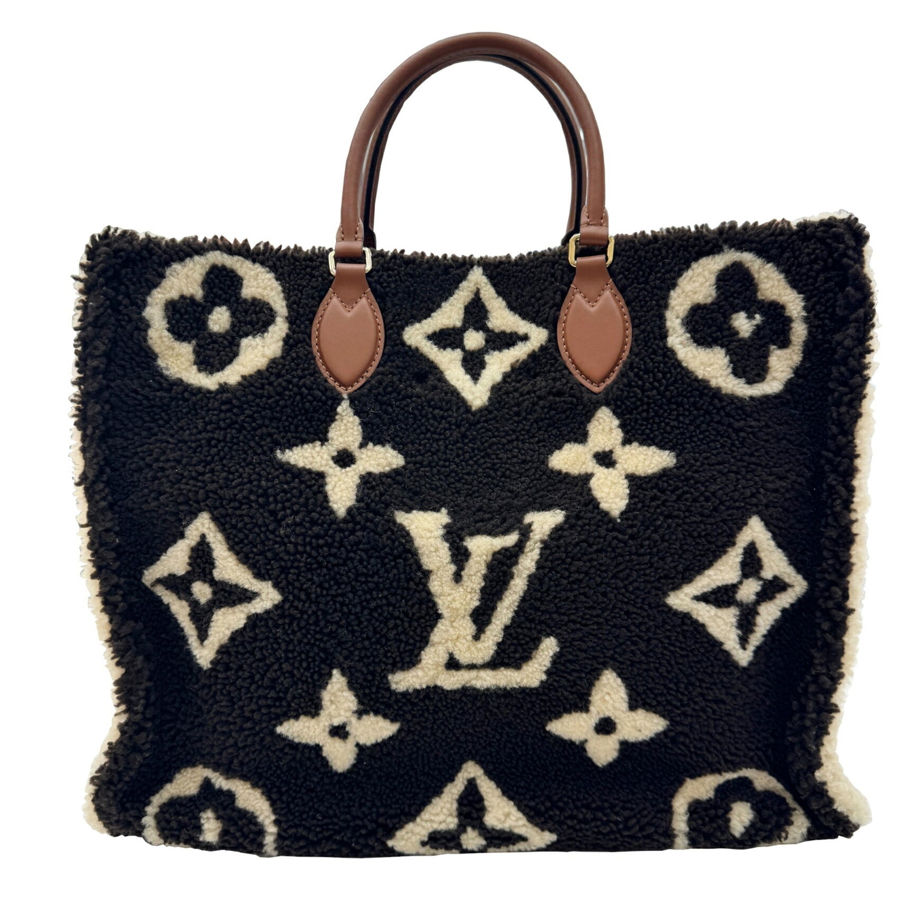 LOUIS VUITTON Louis Vuitton Monogram Teddy On The Go GM Dark Brown Tote Bag Men's