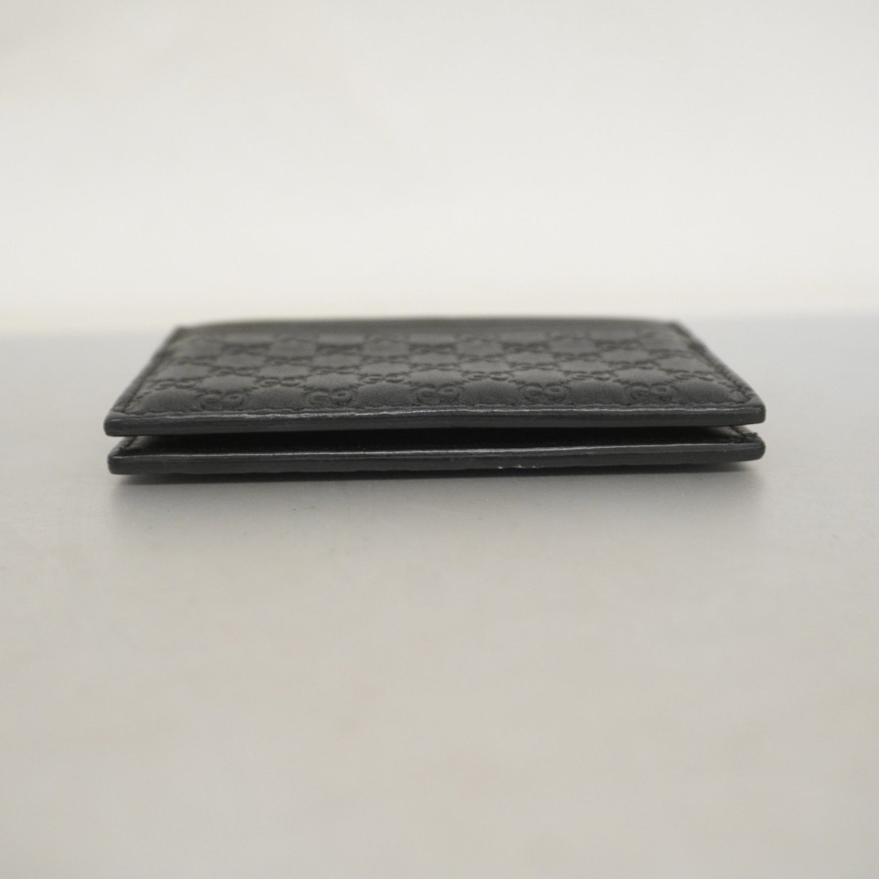 Gucci Micro Guccissima Business Card Case Leather Champagne
