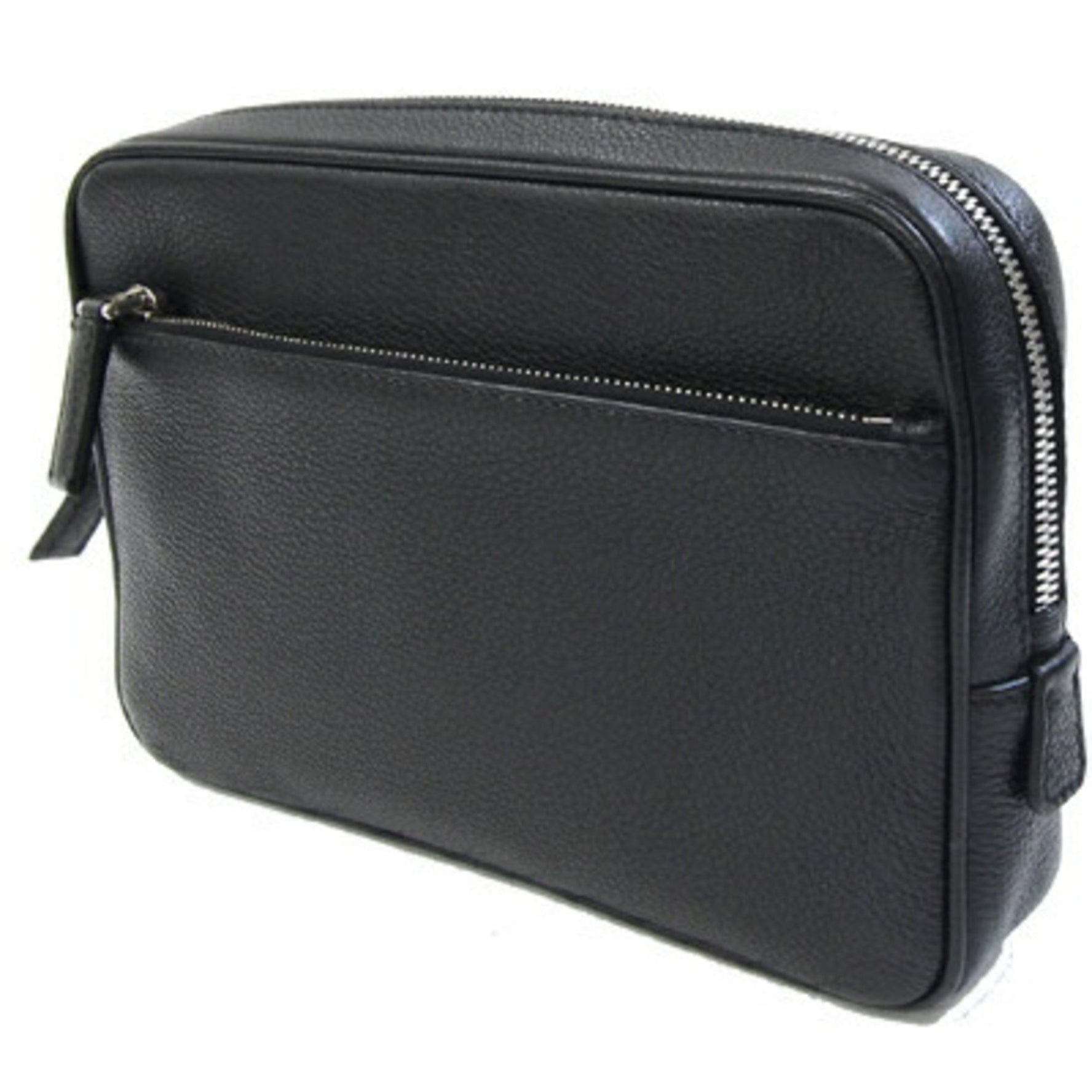 Prada Clutch Bag Black Leather Second with Strap