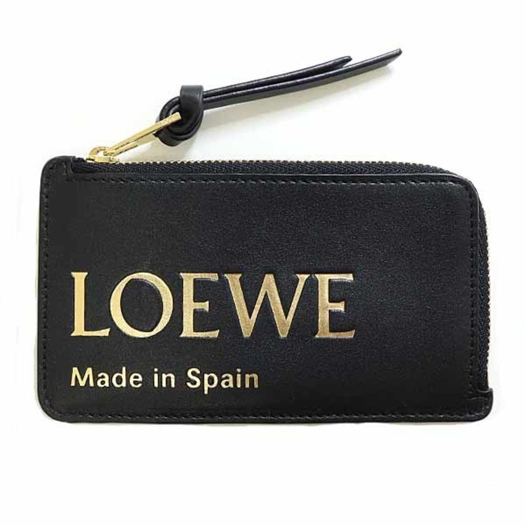 LOEWE Coin Card Holder Fragment Case Shiny Napa Calfskin