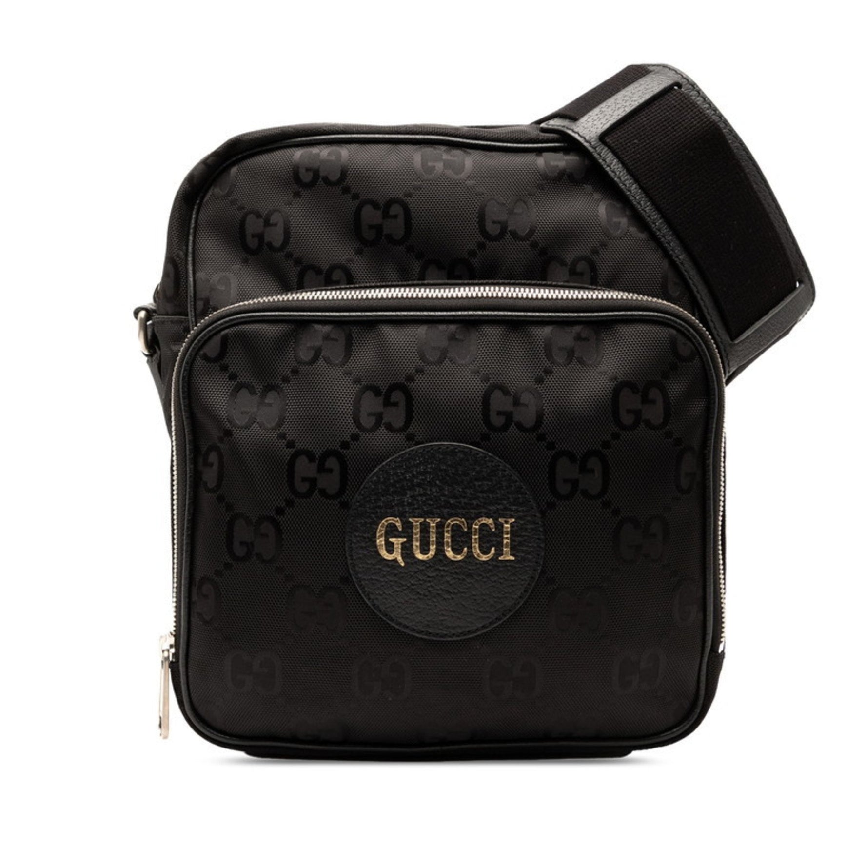 Gucci GG Nylon Off-the-Grit Shoulder/Crossbody Bag Leather