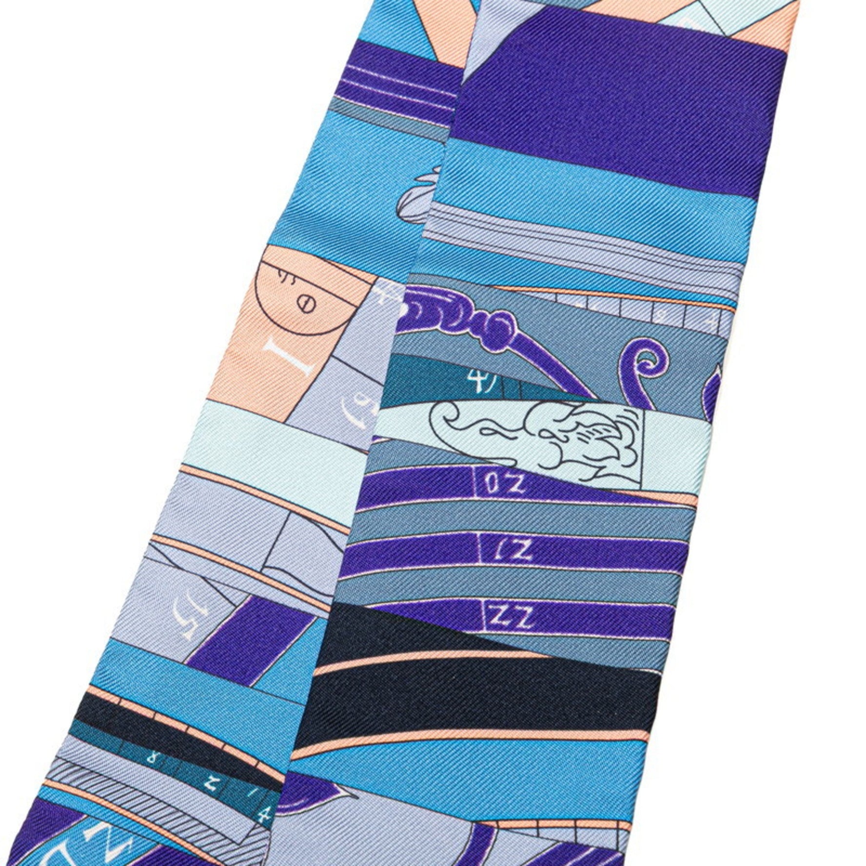 Hermes Hermès Twilly ASTROGIE NOUVELLE New Astrology Scarf, Blue Multicolor Silk
