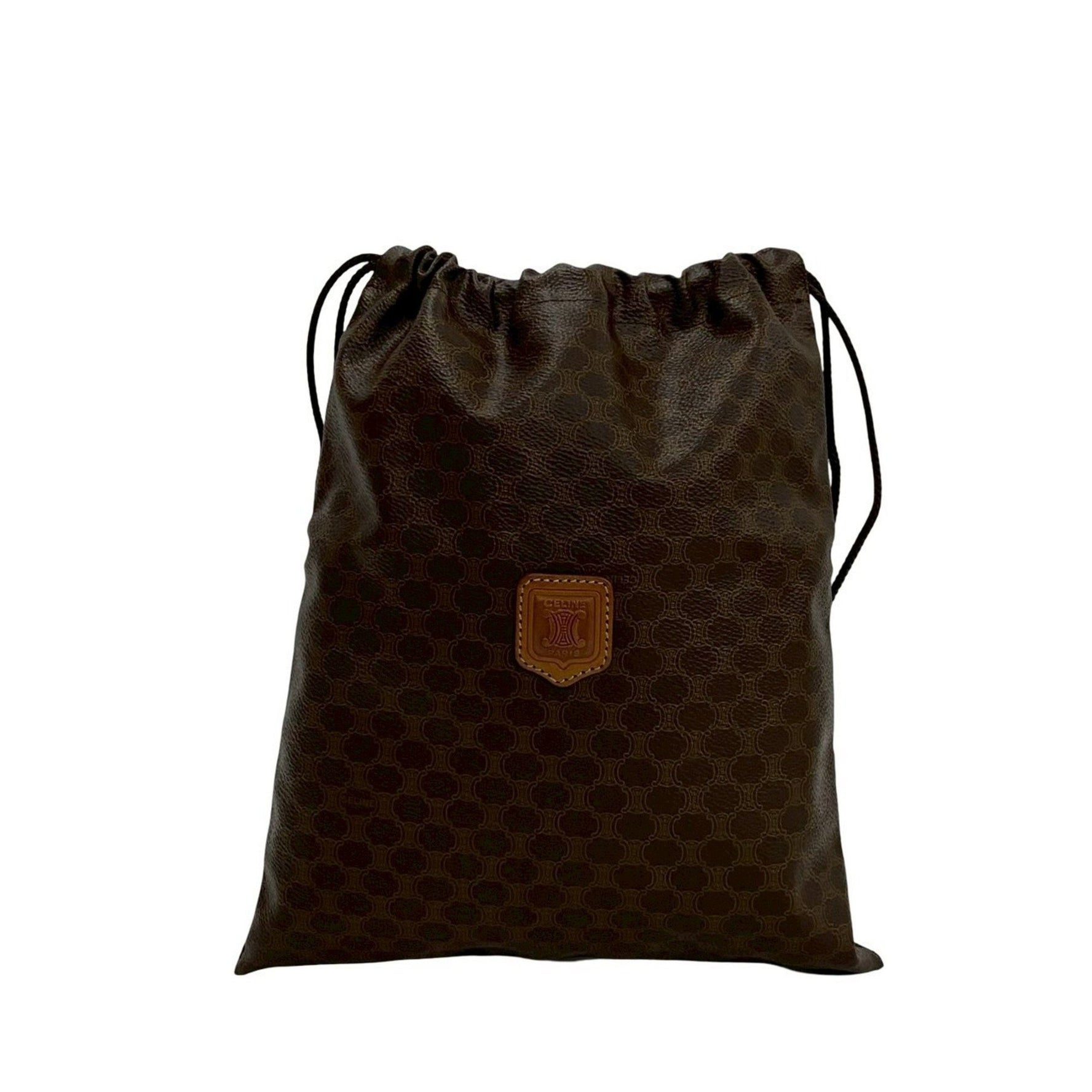 CELINE Macadam Blason with Triomphe Logo and Genuine Leather Drawstring Pouch