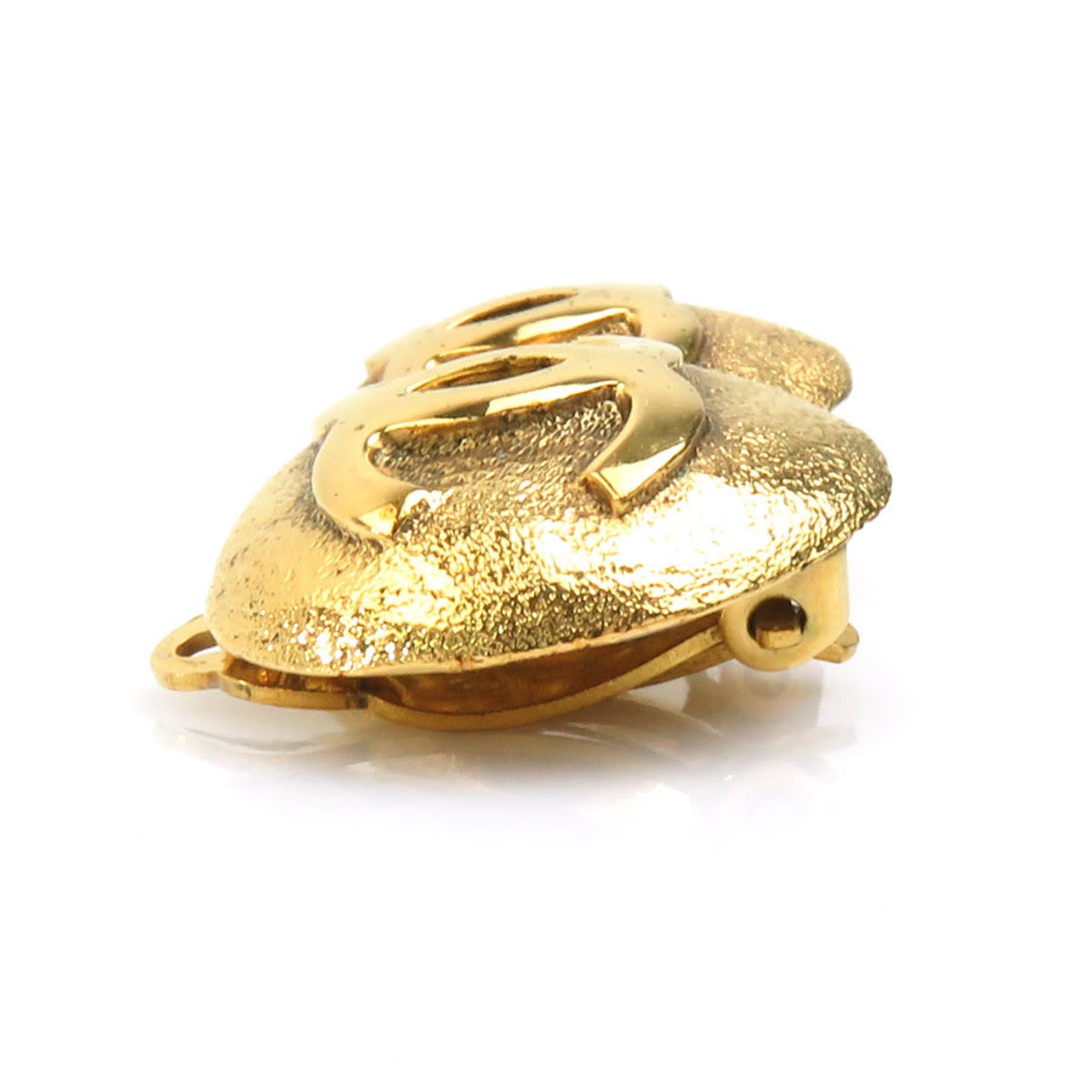 CHANEL Coco Mark Metal Gold Earrings for Women