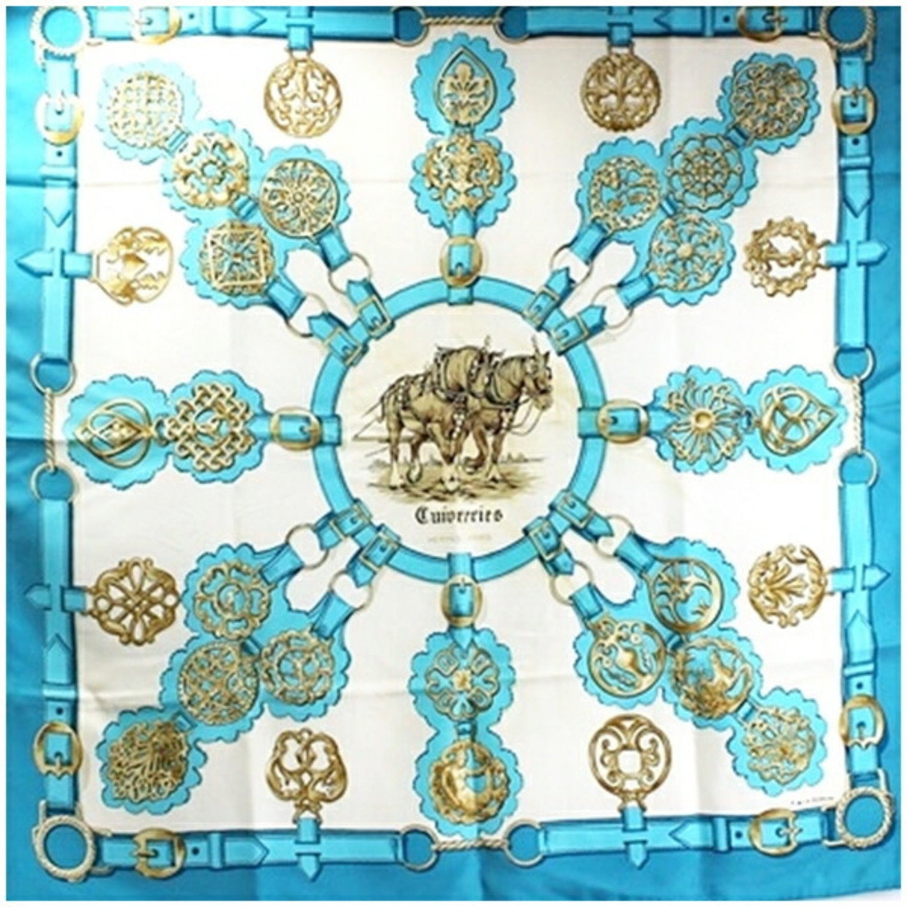 Hermes scarf muffler Carre 90 cuiveeries copperwork