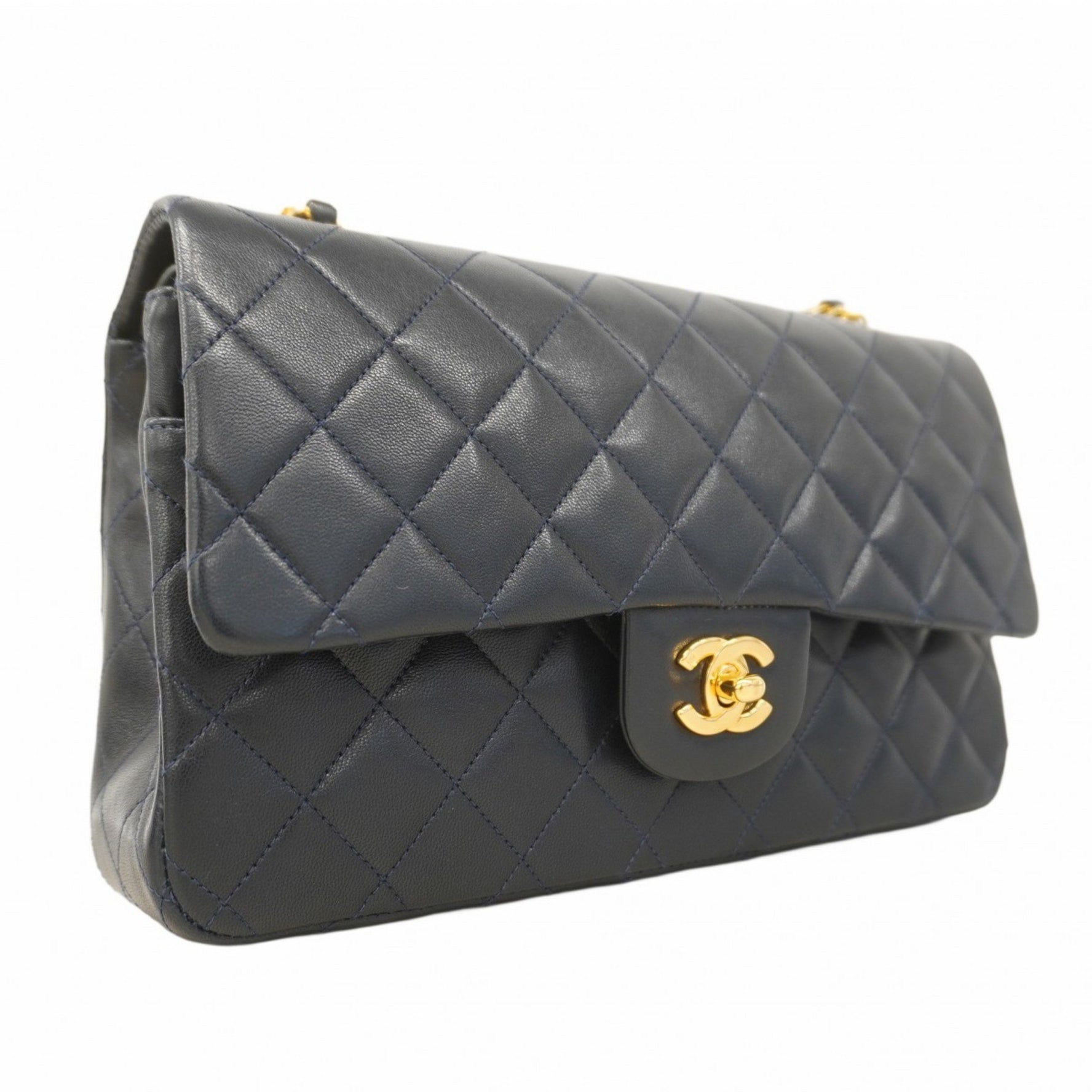 Chanel Shoulder Bag Matelasse Double Flap Chain Lambskin