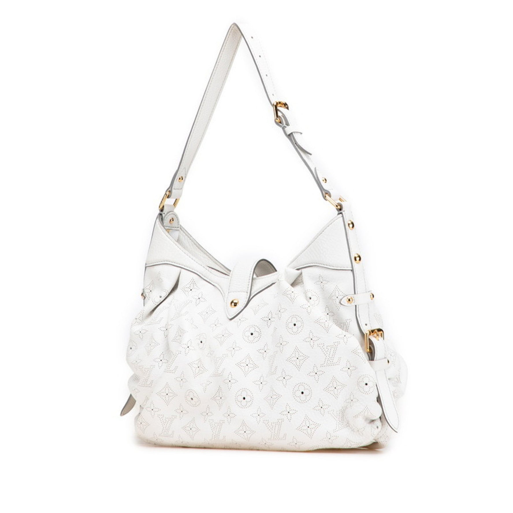 Louis Vuitton Monogram Mahina XS Shoulder Bag Bron White Leather LOUIS VUITTON