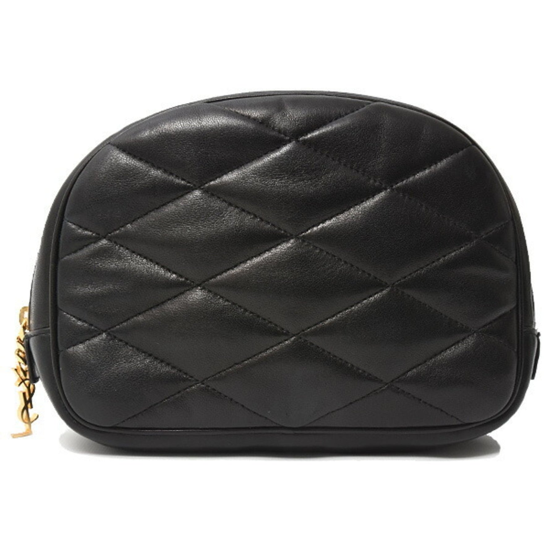 Saint Laurent Women's Quilted Pouch Black Lambskin SAINT LAURENT