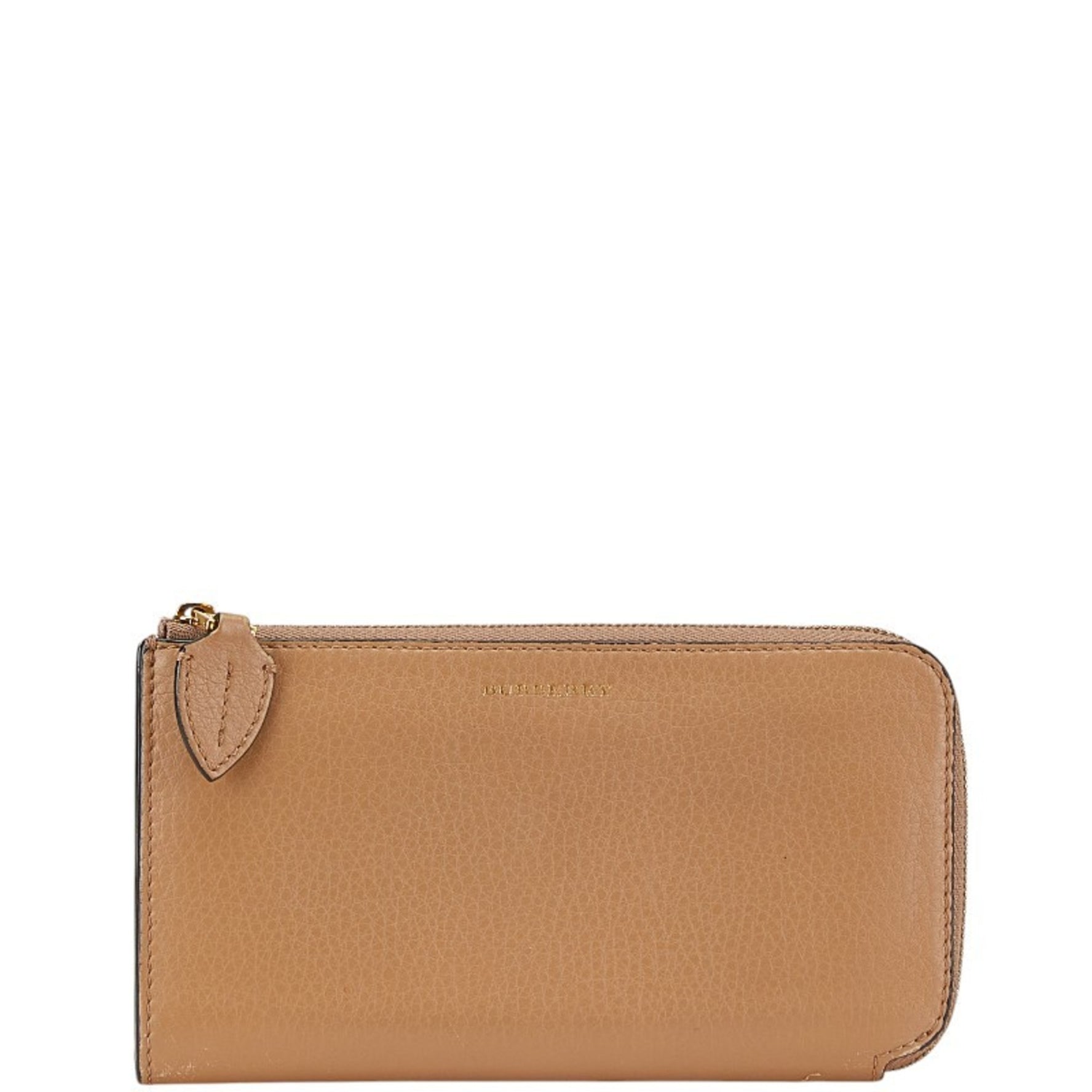 Burberry Long Wallet Brown Leather Women's BURBERRY