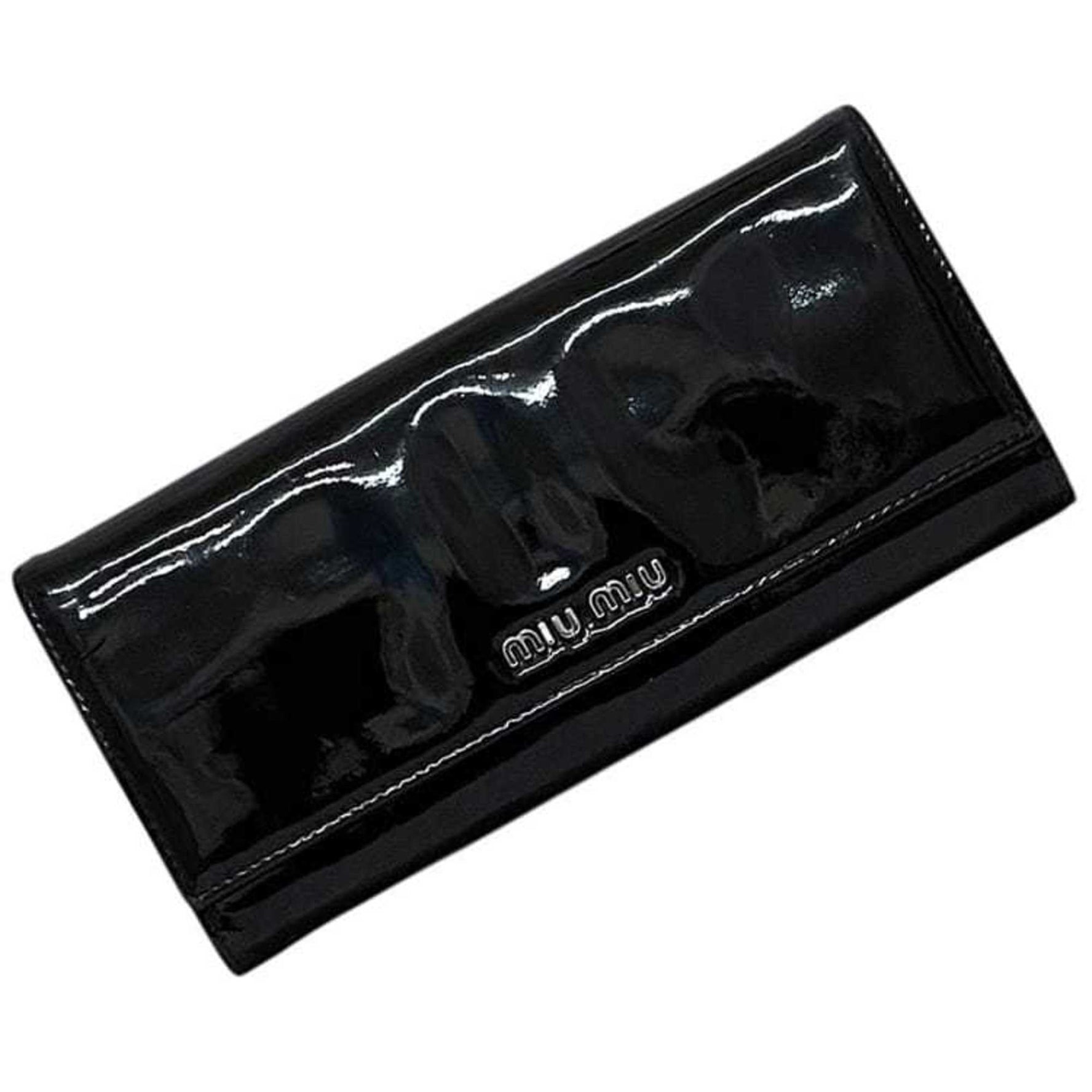 Miu Miu Miu Bifold Long Wallet Patent Leather Enamel