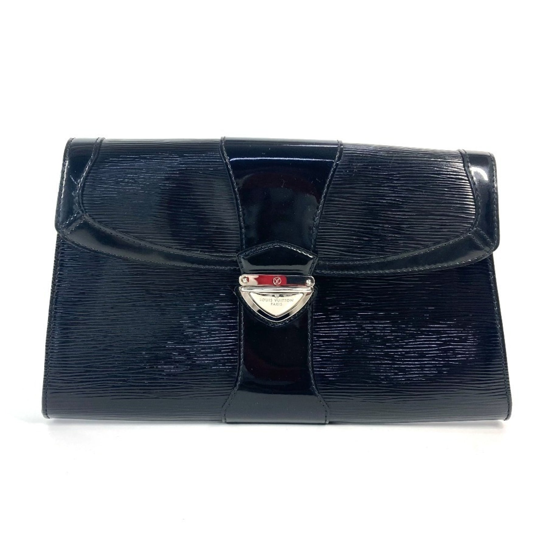 Louis Vuitton Epi Electric Pochette Iena Flap Handbag Shoulder Bag Clutch Leather Noir Black