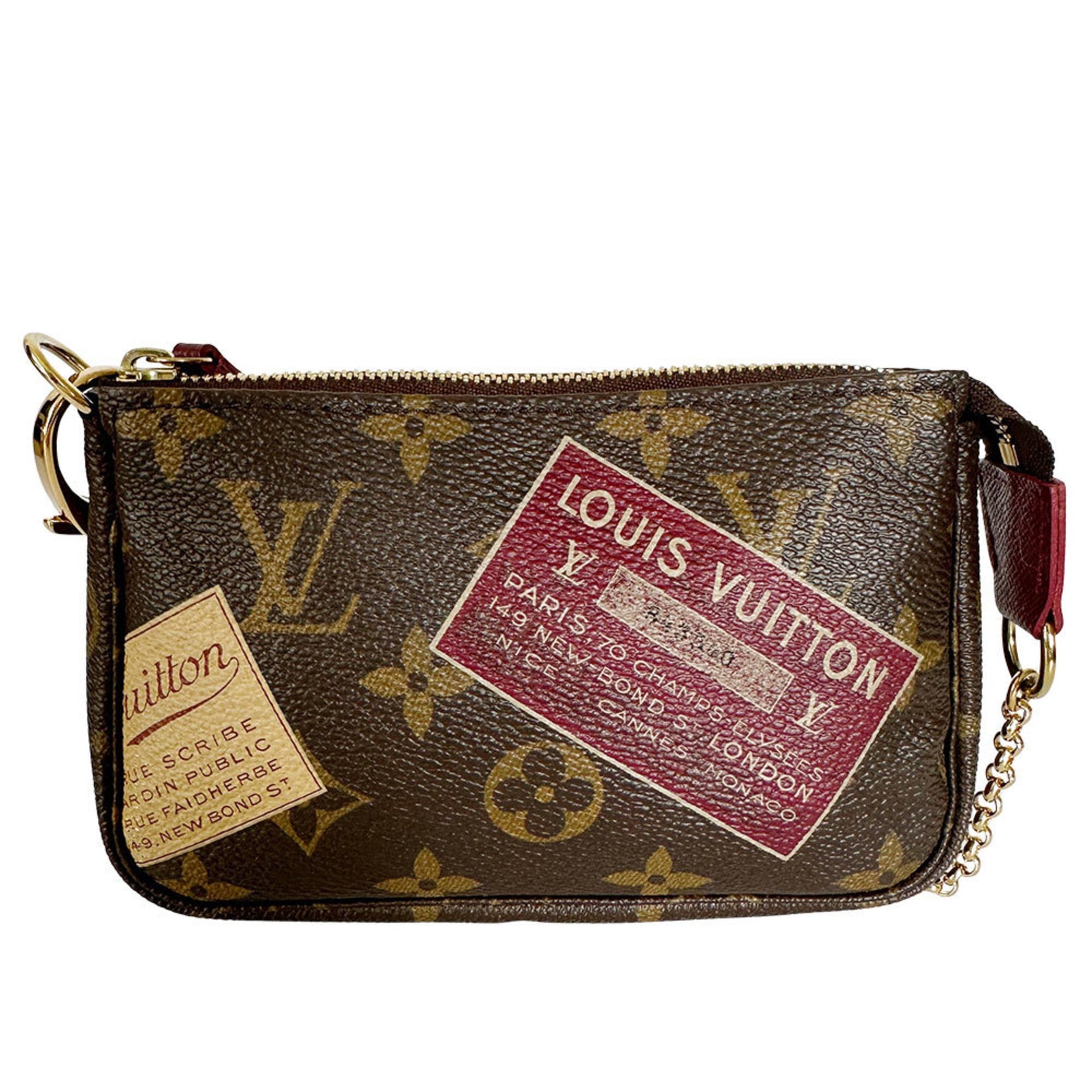 Louis Vuitton Pouch Monogram Men's Canvas Mini Pochette Accessoires Brown Compact