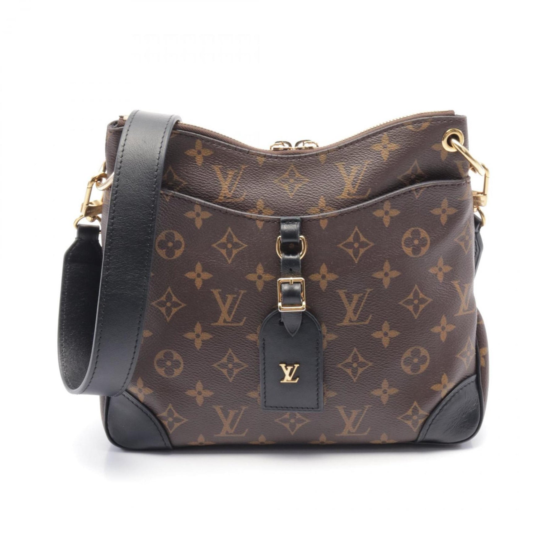 Louis Vuitton Odeon NM PM Shoulder Bag Coated Canvas Leather Monogram Women's Brown Black M45353