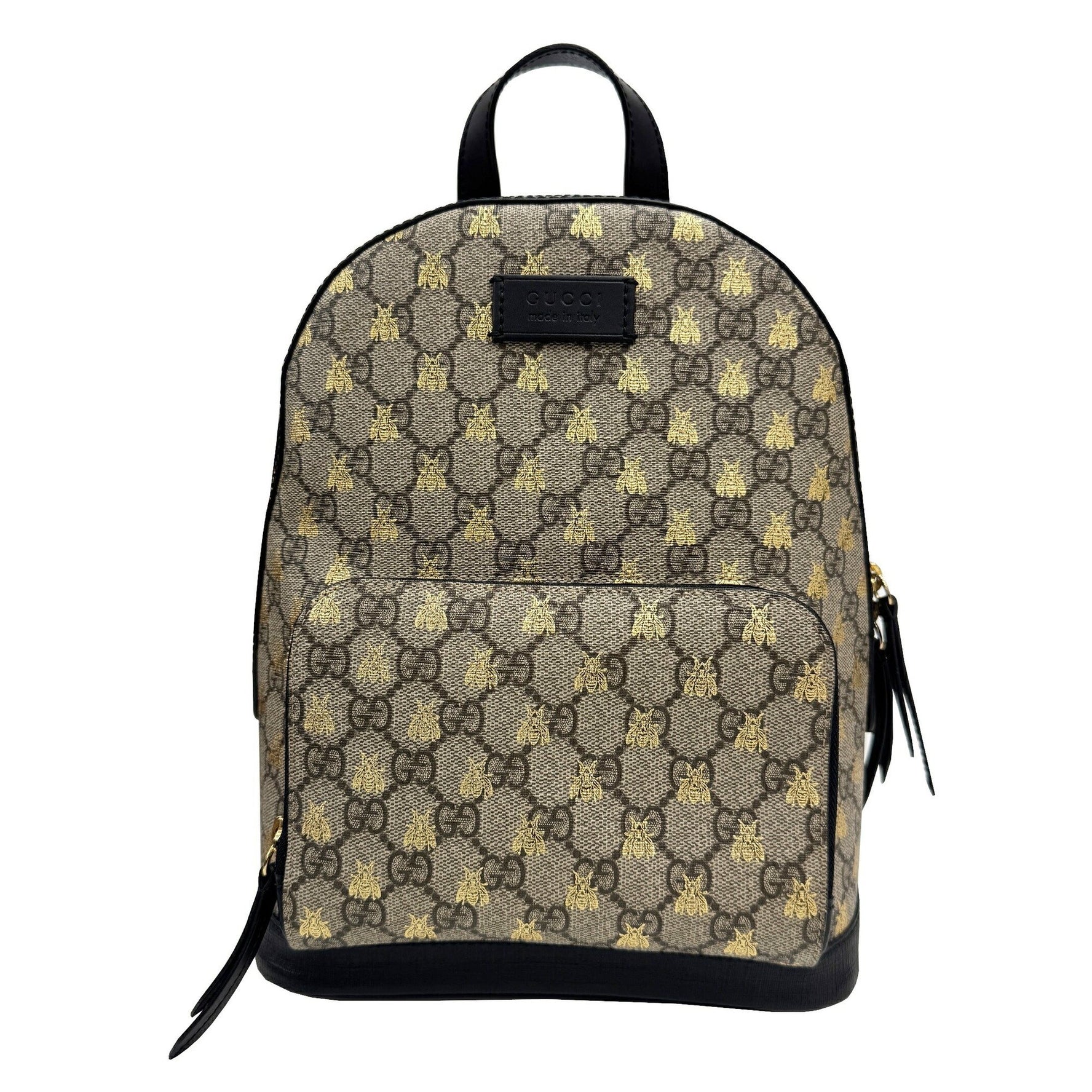 GUCCI Backpack, GG Supreme Coated Canvas Bee Daypack