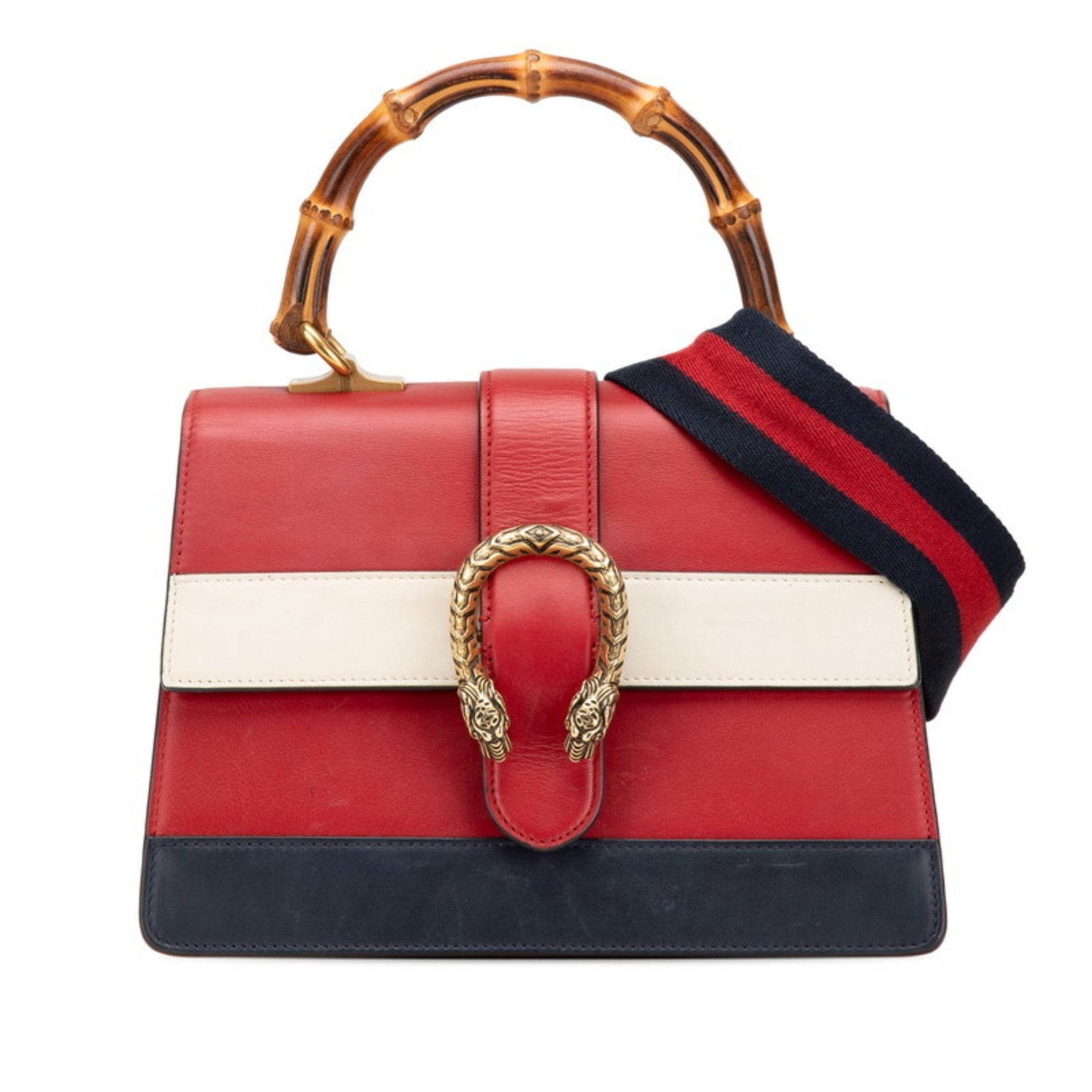 Gucci Bamboo Dionysus Handbag/Shoulder Bag Red Leather
