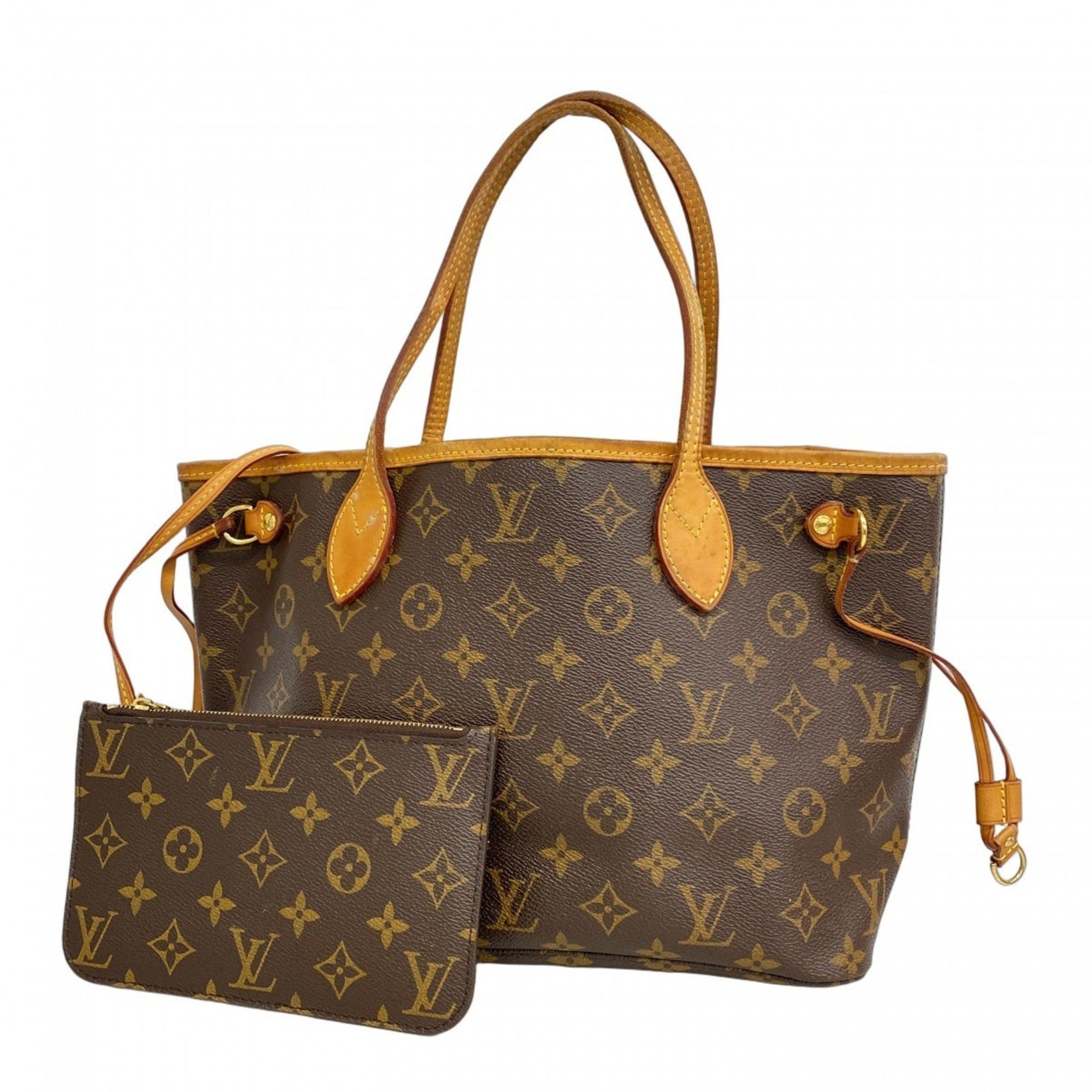Louis Vuitton Monogram Neverfull PM Tote Bag Brown/Fuchsia