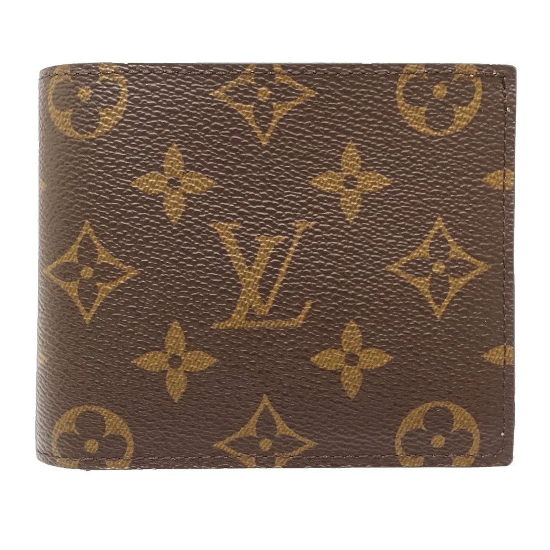 Louis Vuitton Monogram Bi-fold Wallet Portefeuille Marco Brown