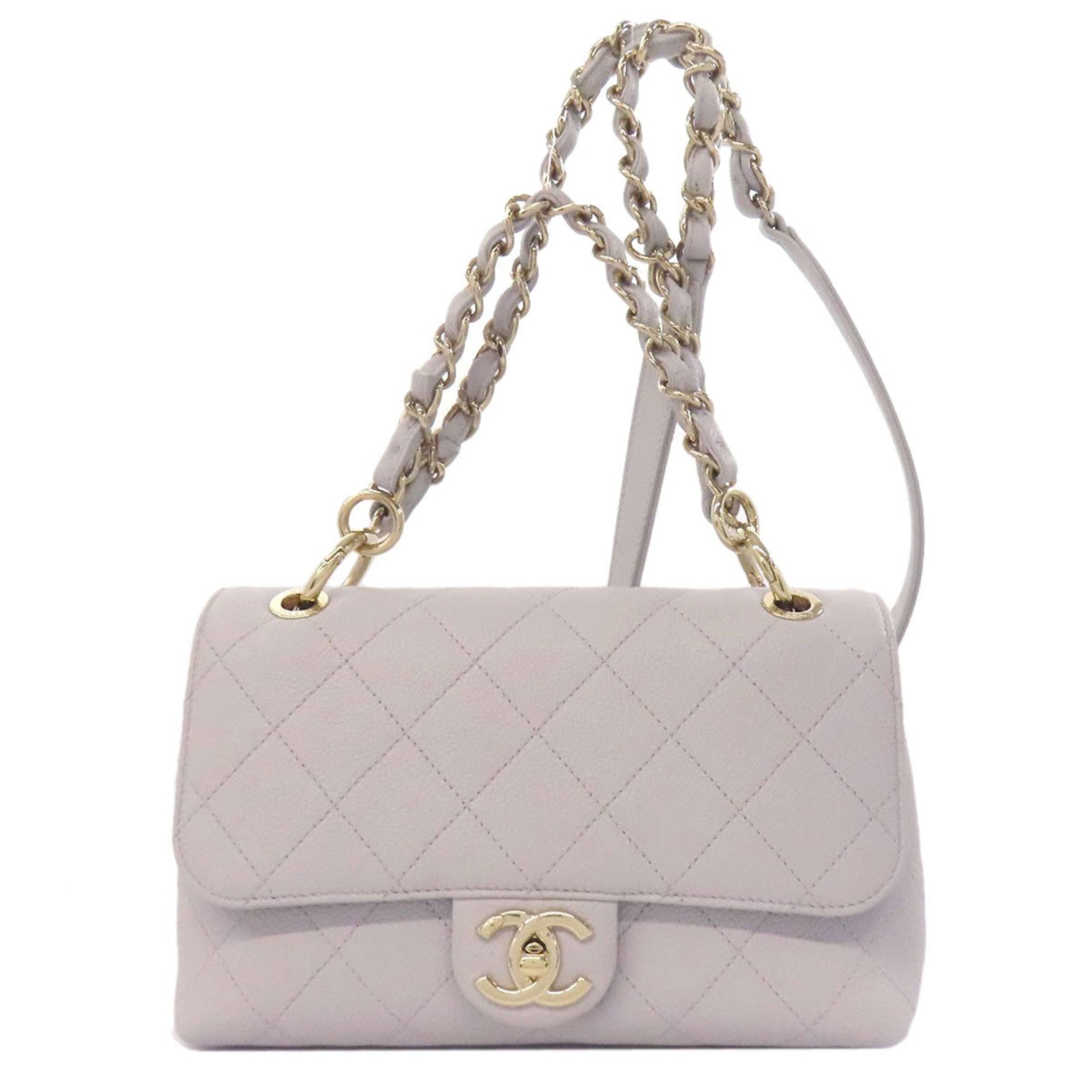 Chanel Matelasse Gold Hardware Shoulder Bag in Grained Calfskin