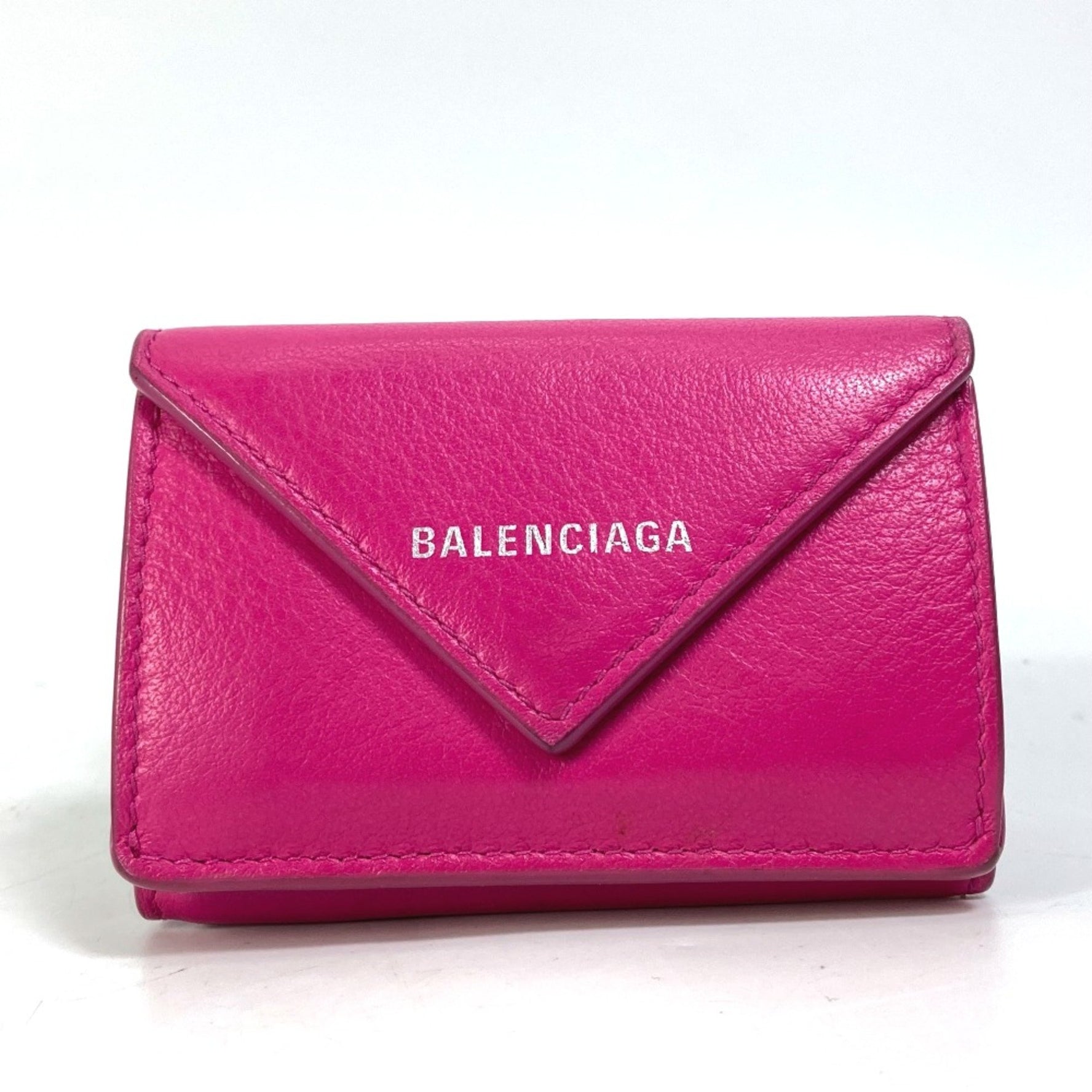 Balenciaga logo Compact wallet Trifold wallet pink White