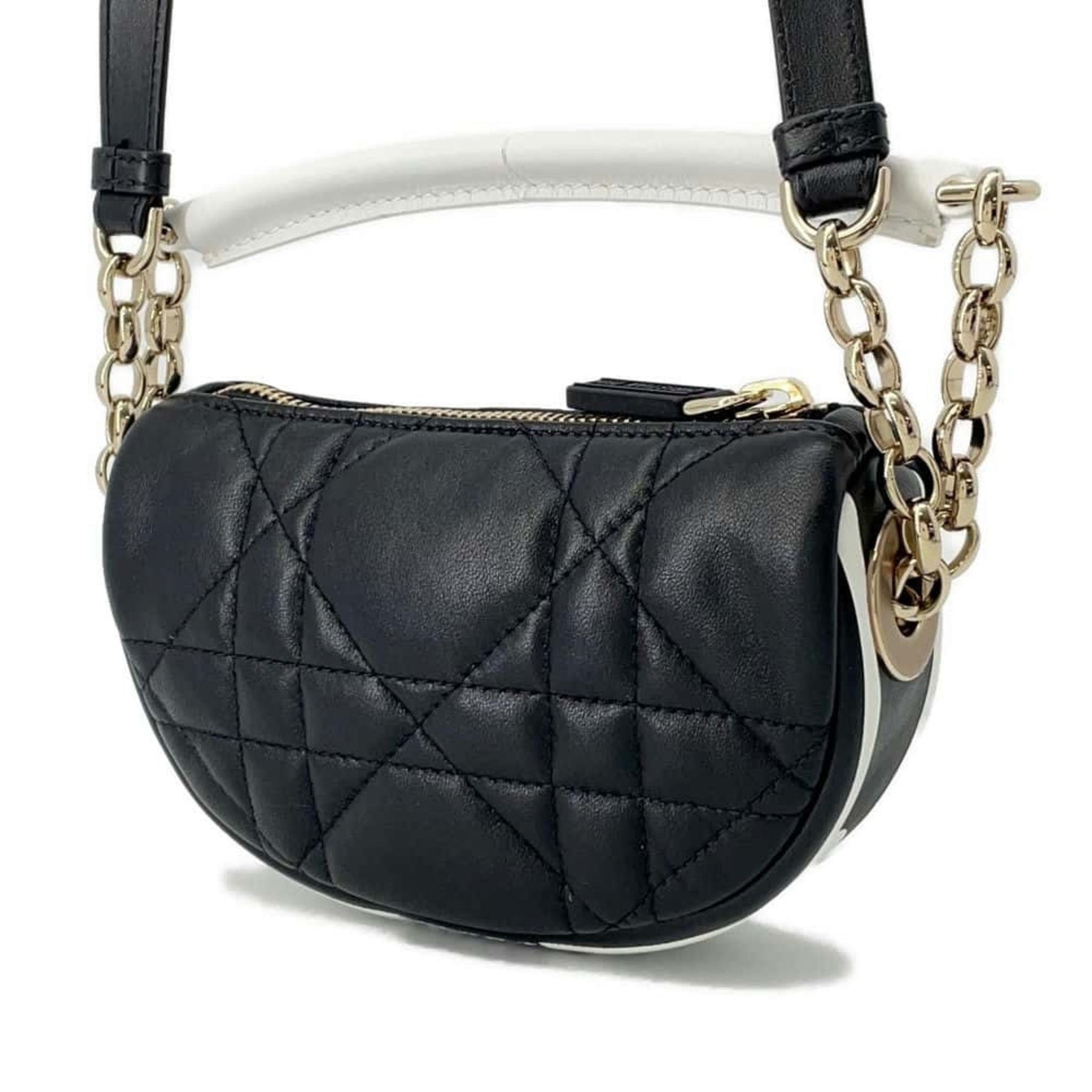 Christian Dior Handbag Vibe Micro Shoulder Bag Black White