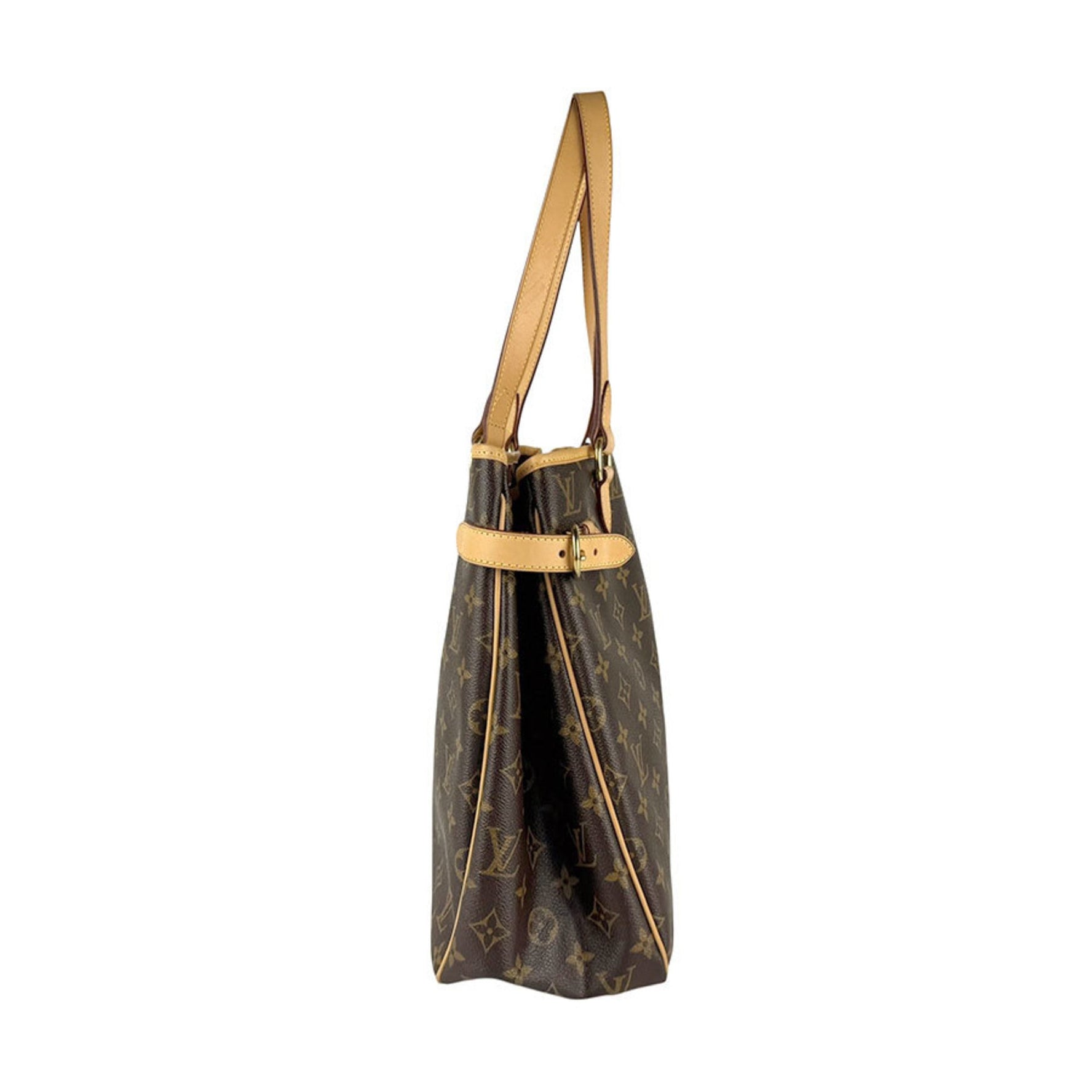 Louis Vuitton Monogram Batignolles Vertical Shoulder Bag in Canvas, Brown and Gold