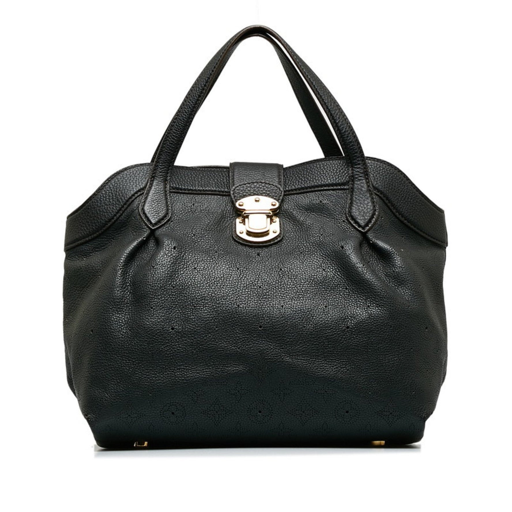Louis Vuitton Monogram Mahina Seal PM Handbag Noir Black Leather Women's LOUIS VUITTON