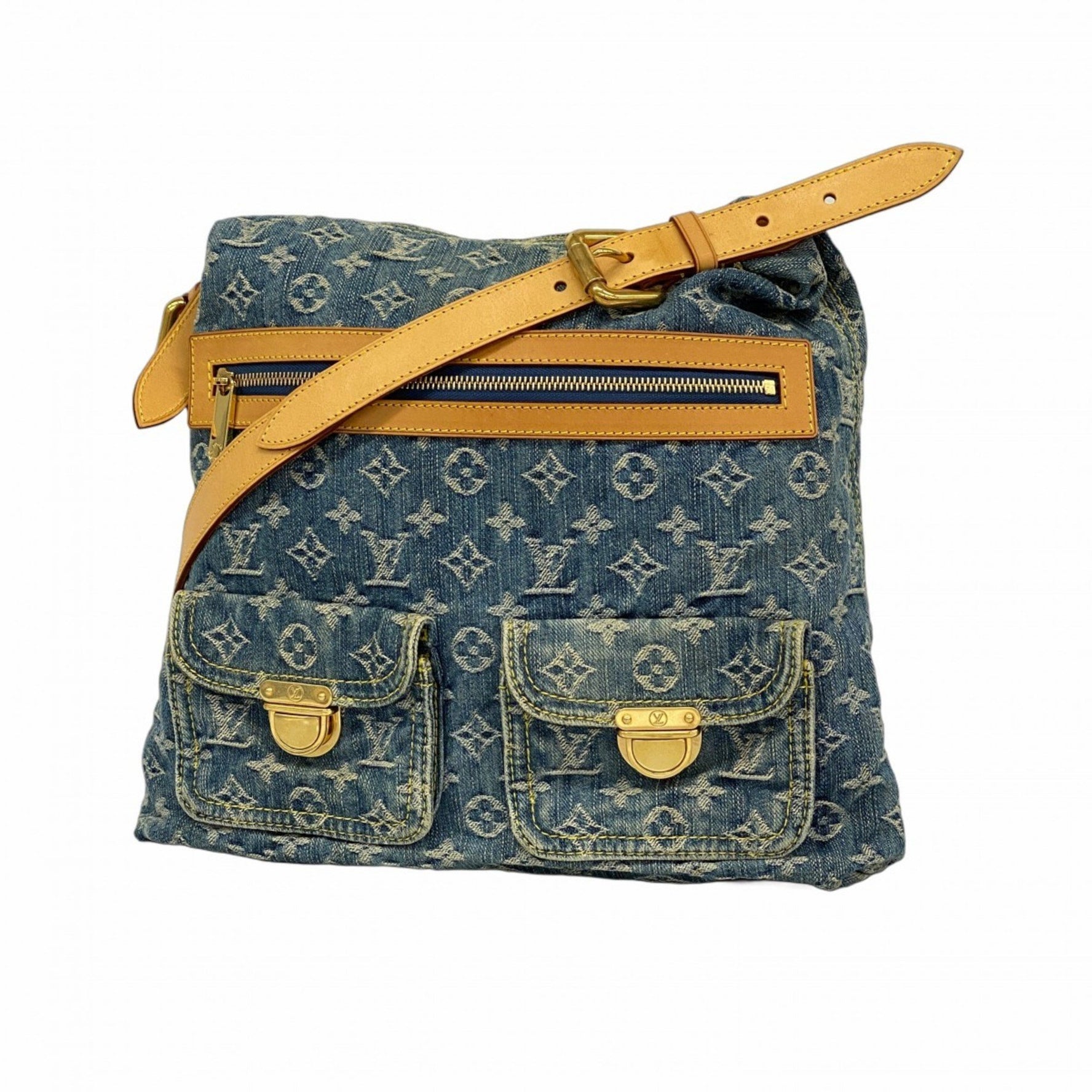 Louis Vuitton Monogram Denim Baggy GM Shoulder Bag