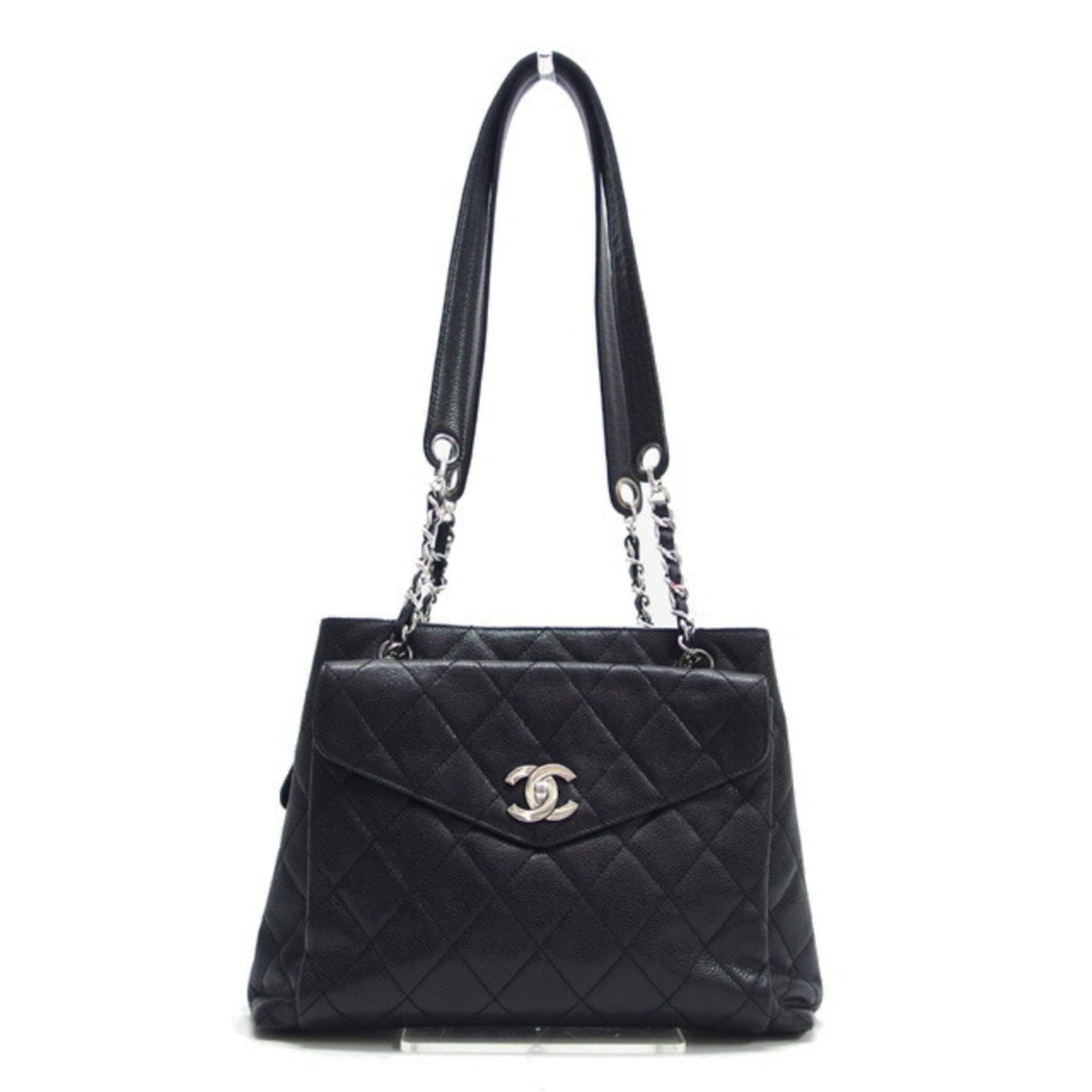 Chanel Matelasse Caviar Leather Chain Tote Bag