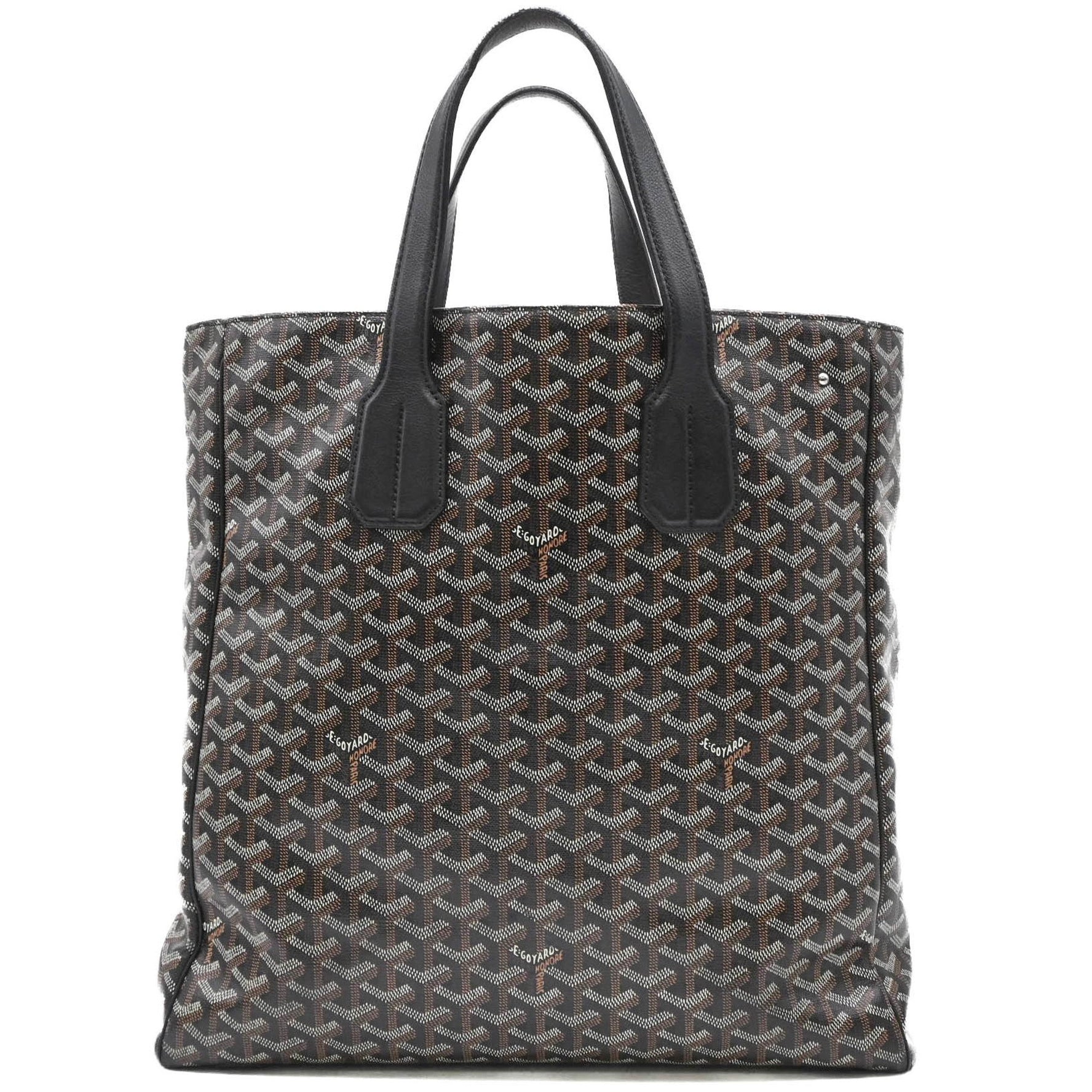 GOYARD Sac Voltaire Tote Bag Handbag Herringbone Leather