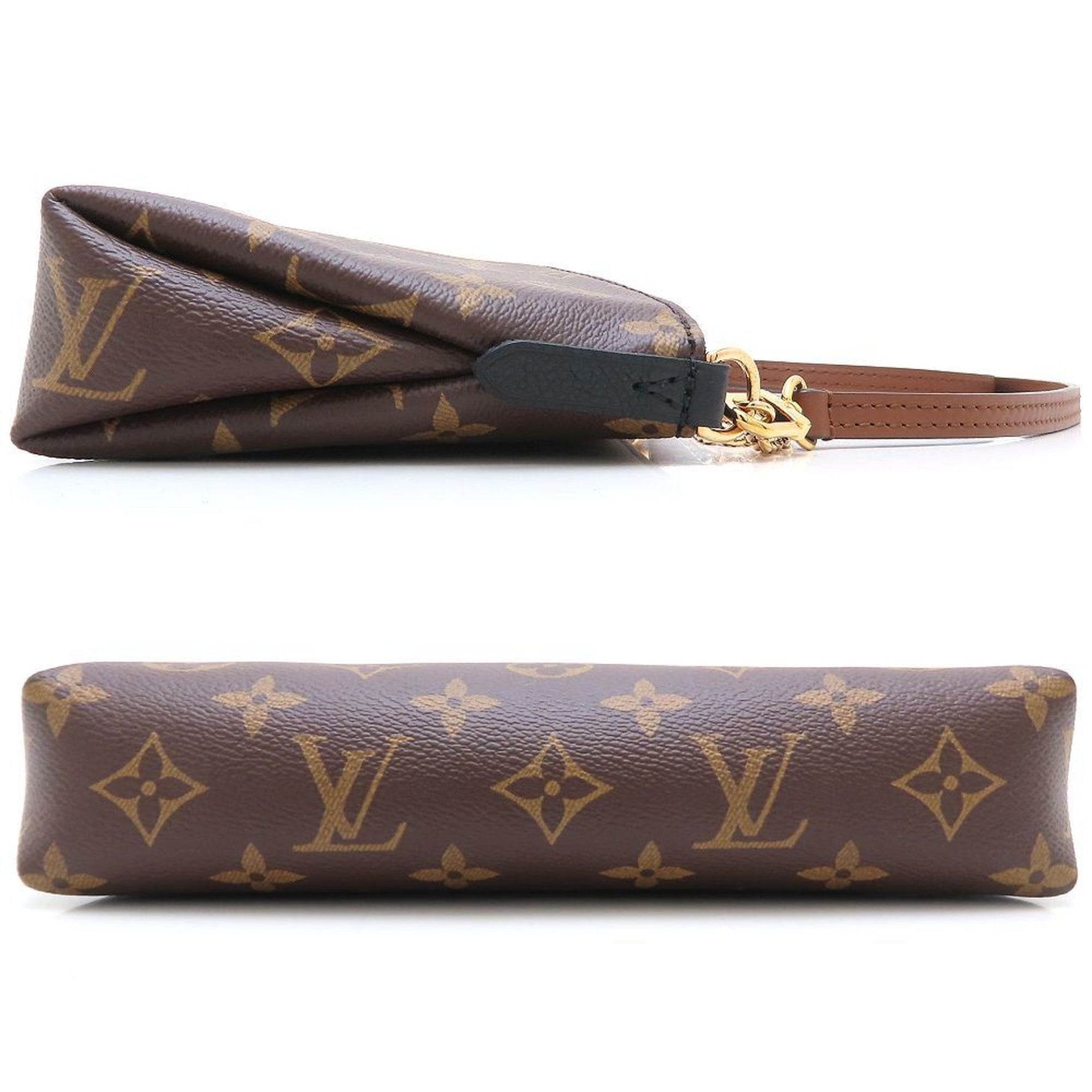 LOUIS VUITTON Monogram Pallas Scratch Shoulder Bag Brown
