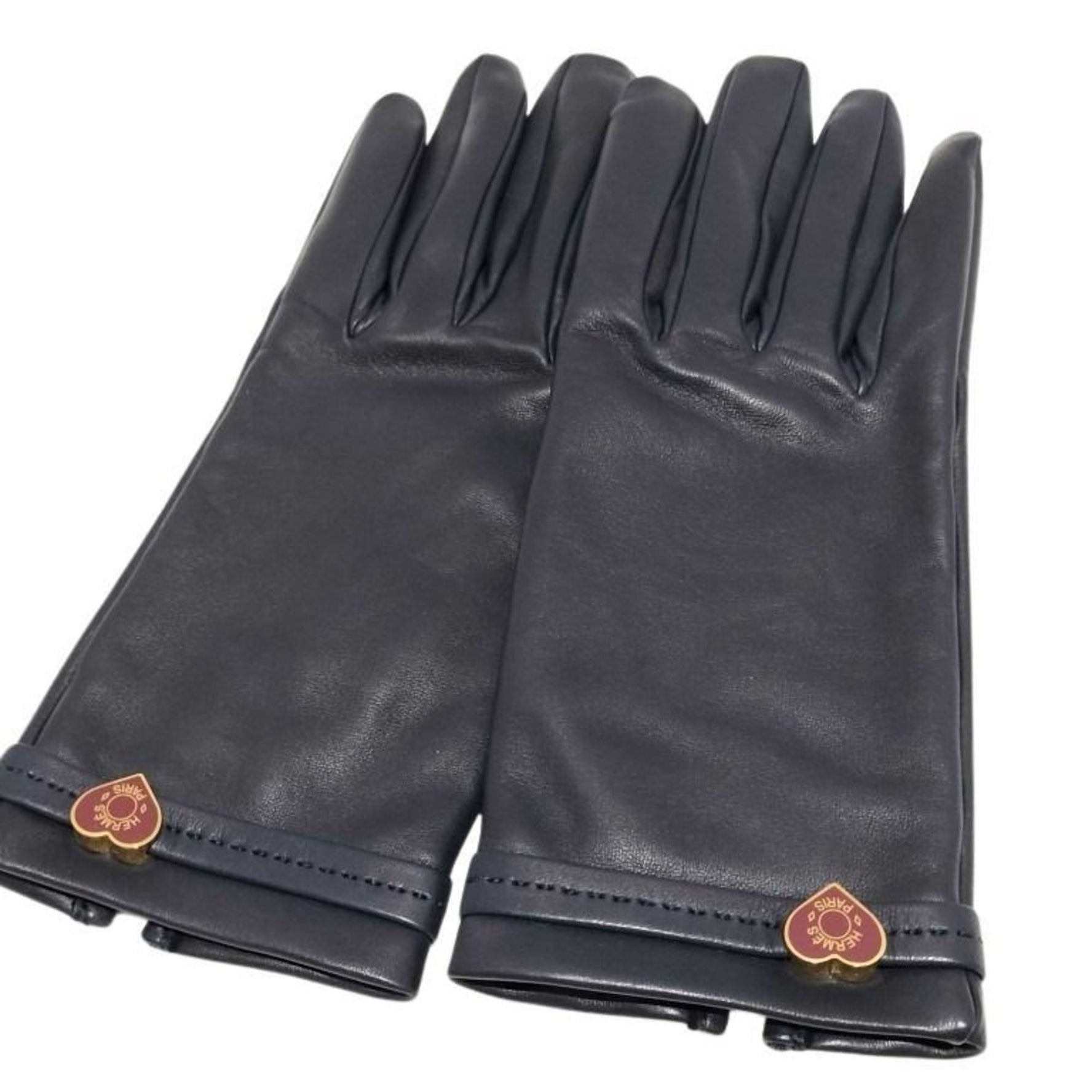 HERMES Dream Love Lambskin Gloves, Heart