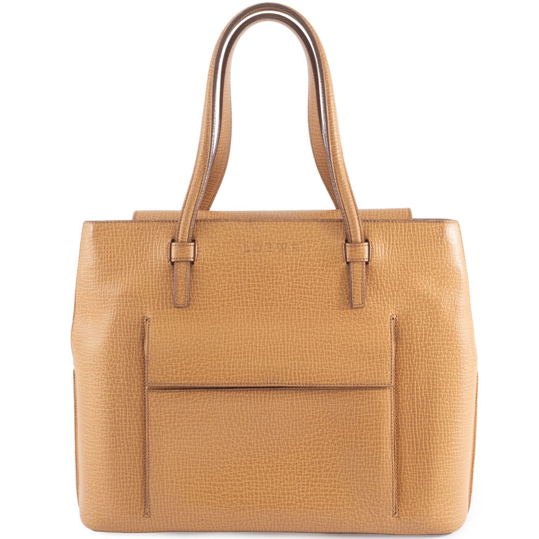 LOEWE Embossed Leather Handbag in