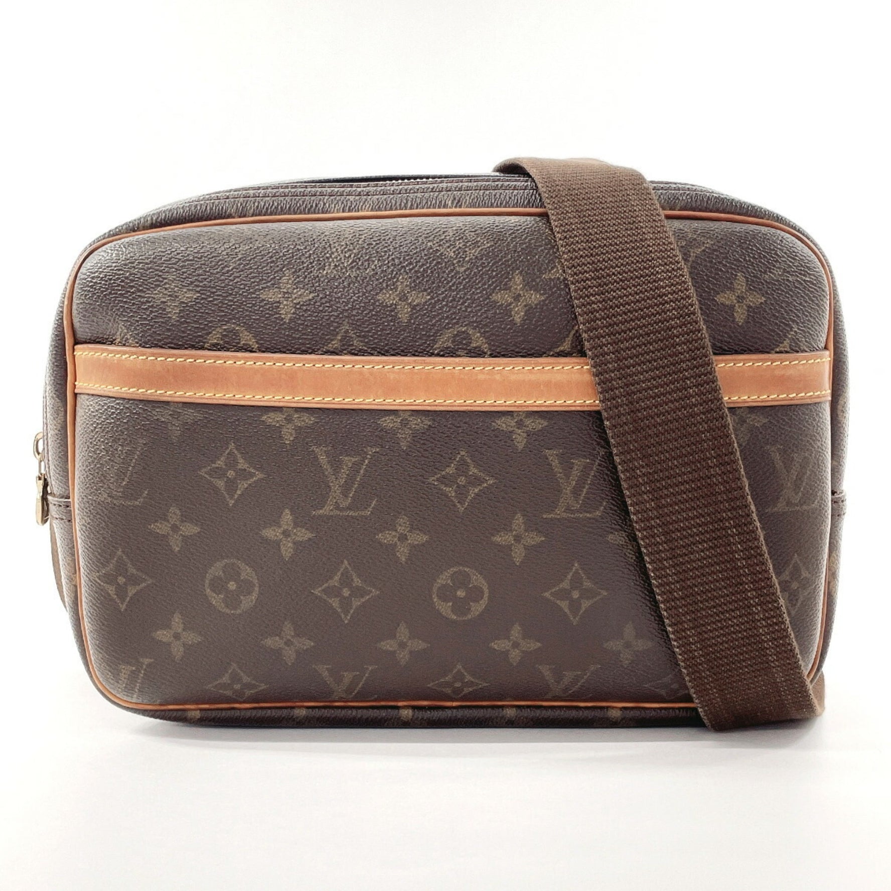 Louis Vuitton Reporter PM Shoulder Bag Monogram Canvas Brown Unisex
