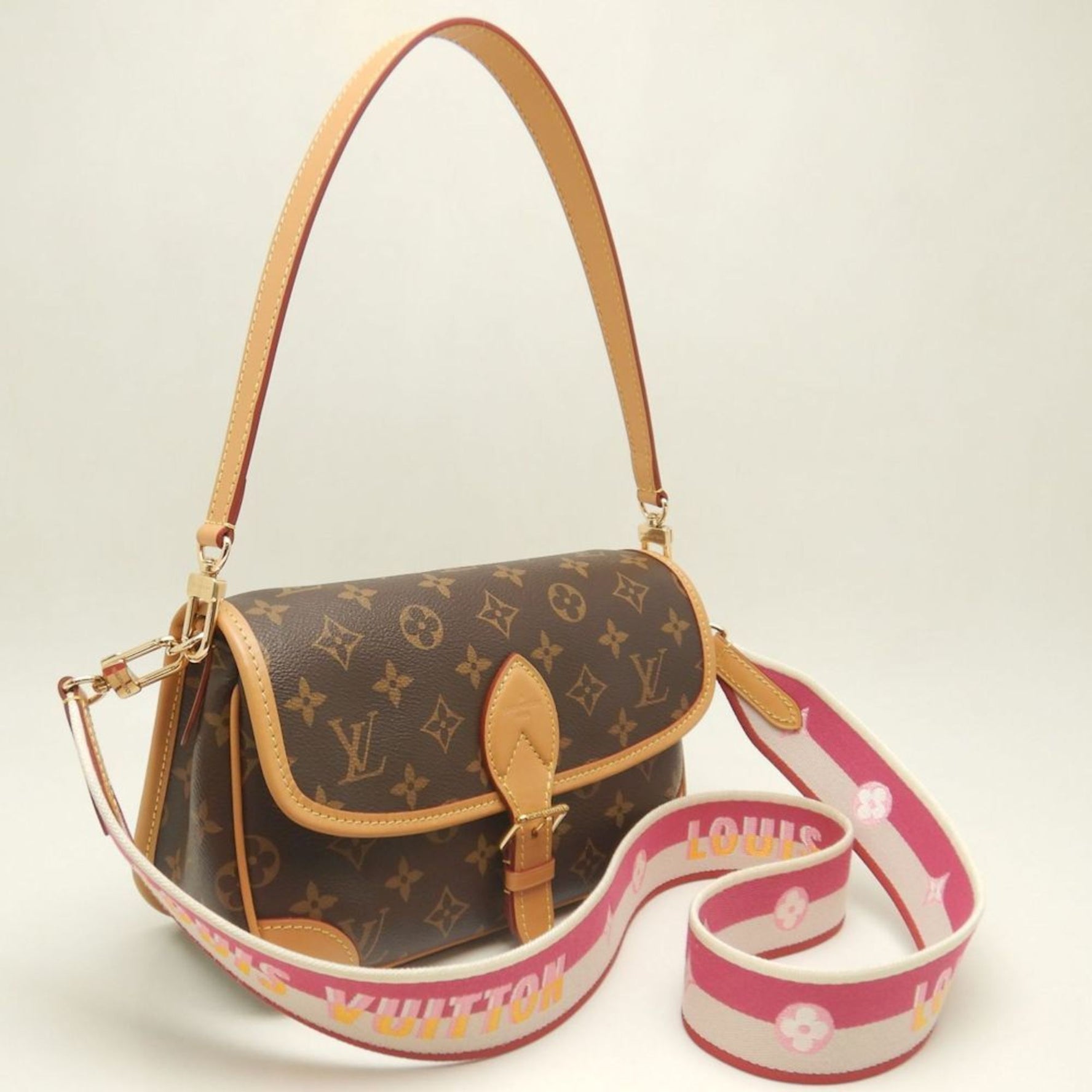 LOUIS VUITTON Monogram Diane M45985 Shoulder Bag Fuchsia